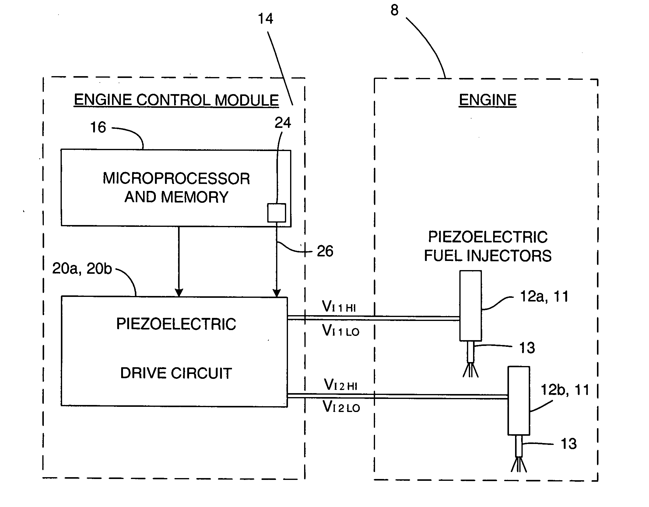 Drive circuit for an injector arrangement and a diagnostic method