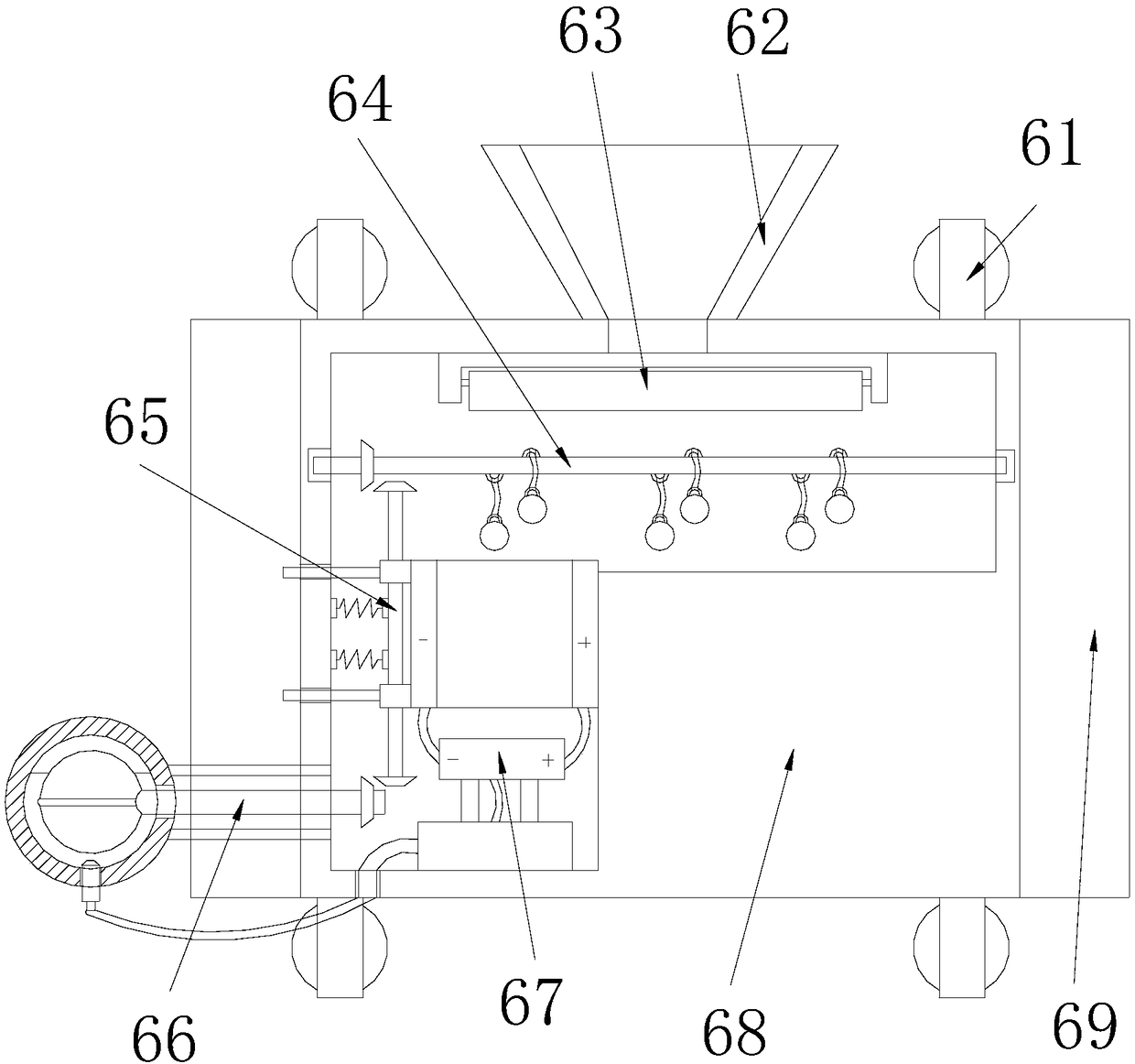 Medical sewage treatment pond sluice based on piezoelectric effect