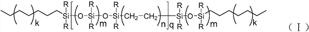 A kind of polyalkylsiloxane-polyolefin block copolymer and its preparation method and application