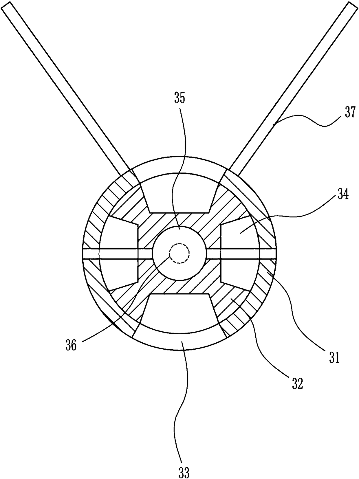 Intermittent discharging type screening device for glitter powder for decoration