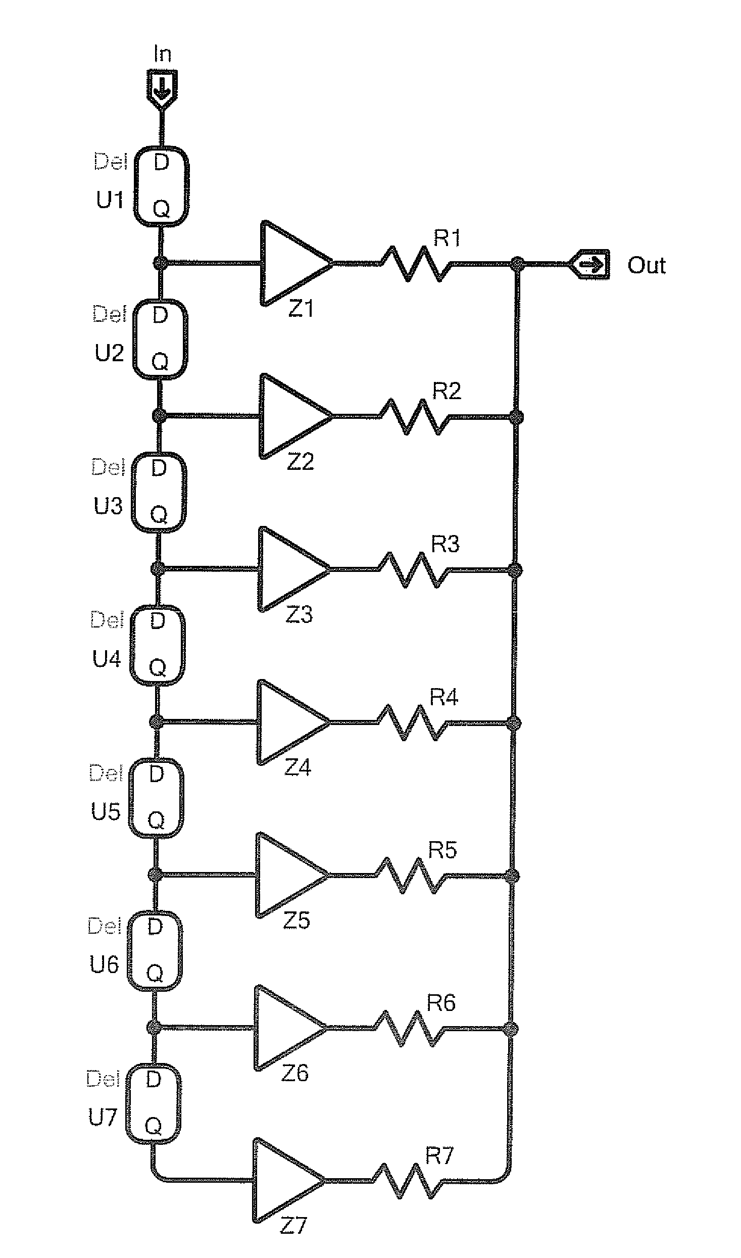 FIR Filter Using Unclocked Delay Elements