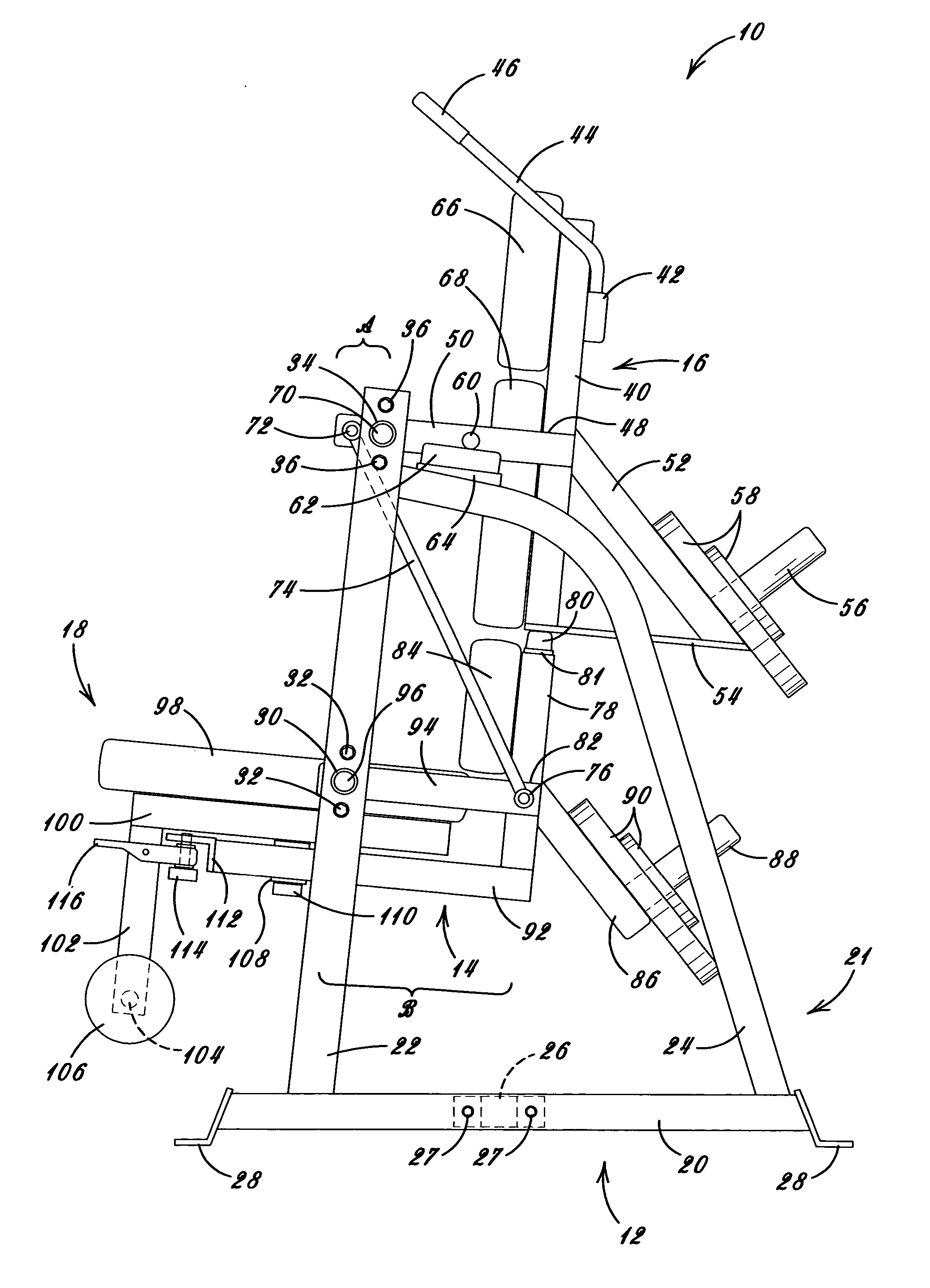 Abdominal exercise and training apparatus