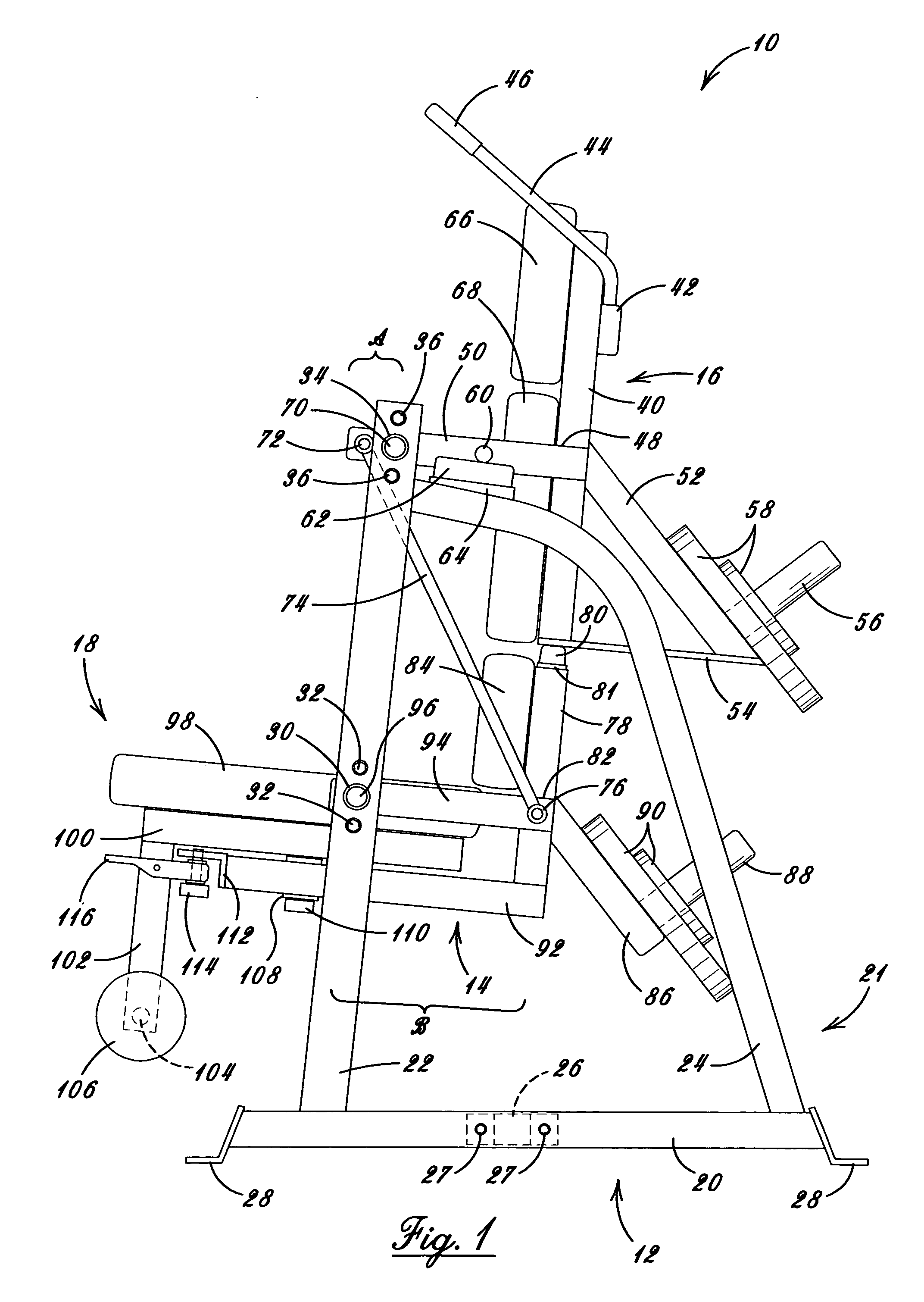 Abdominal exercise and training apparatus