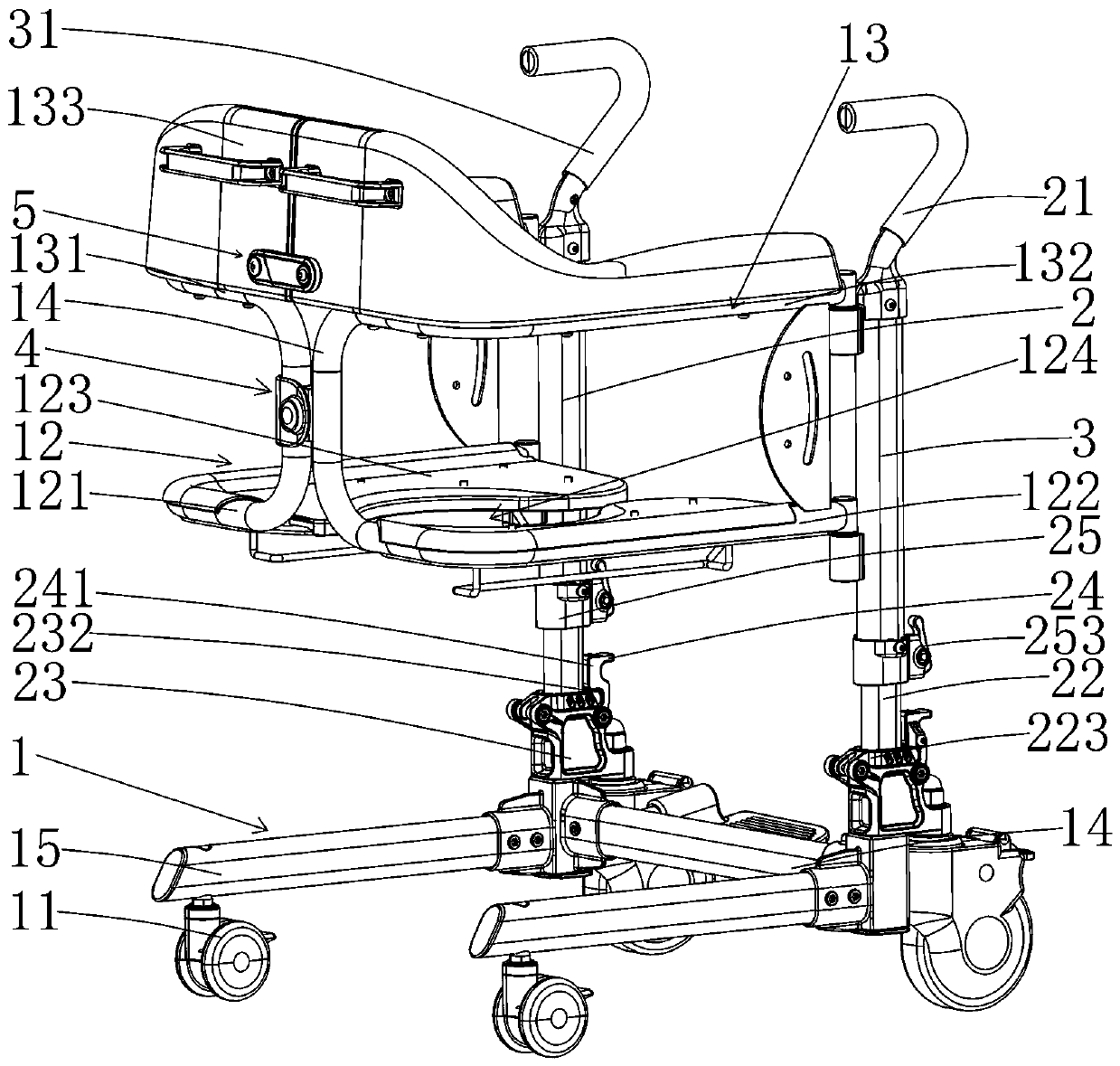 Foldable shifting chair