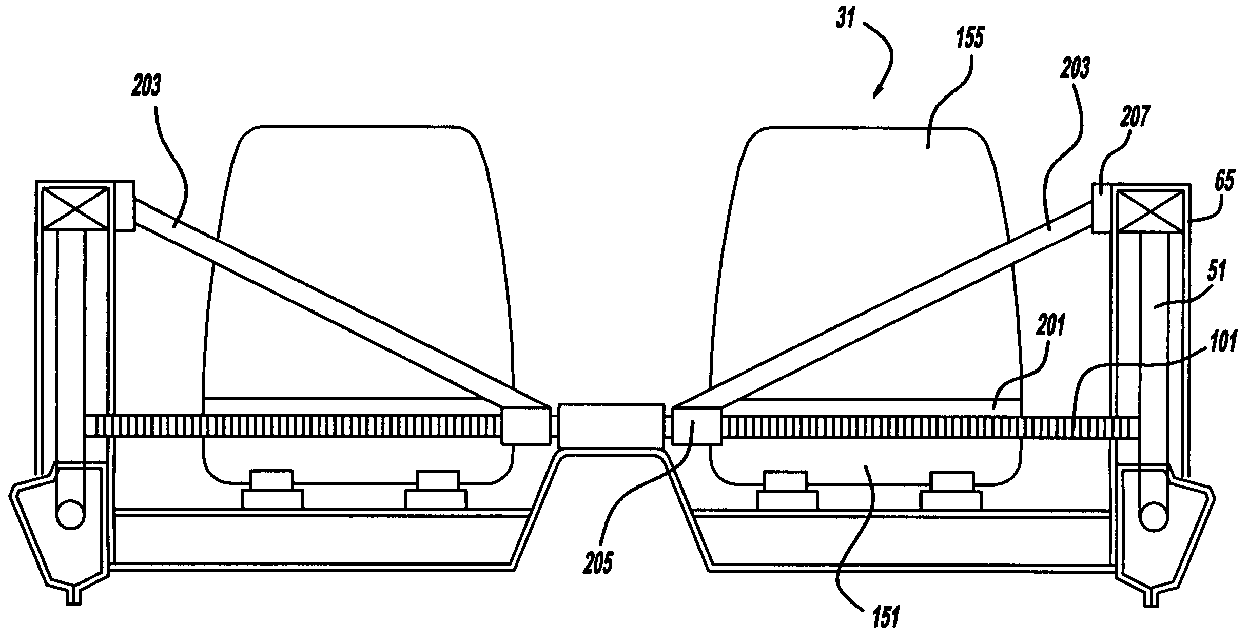 Structural seat system for an automotive vehicle