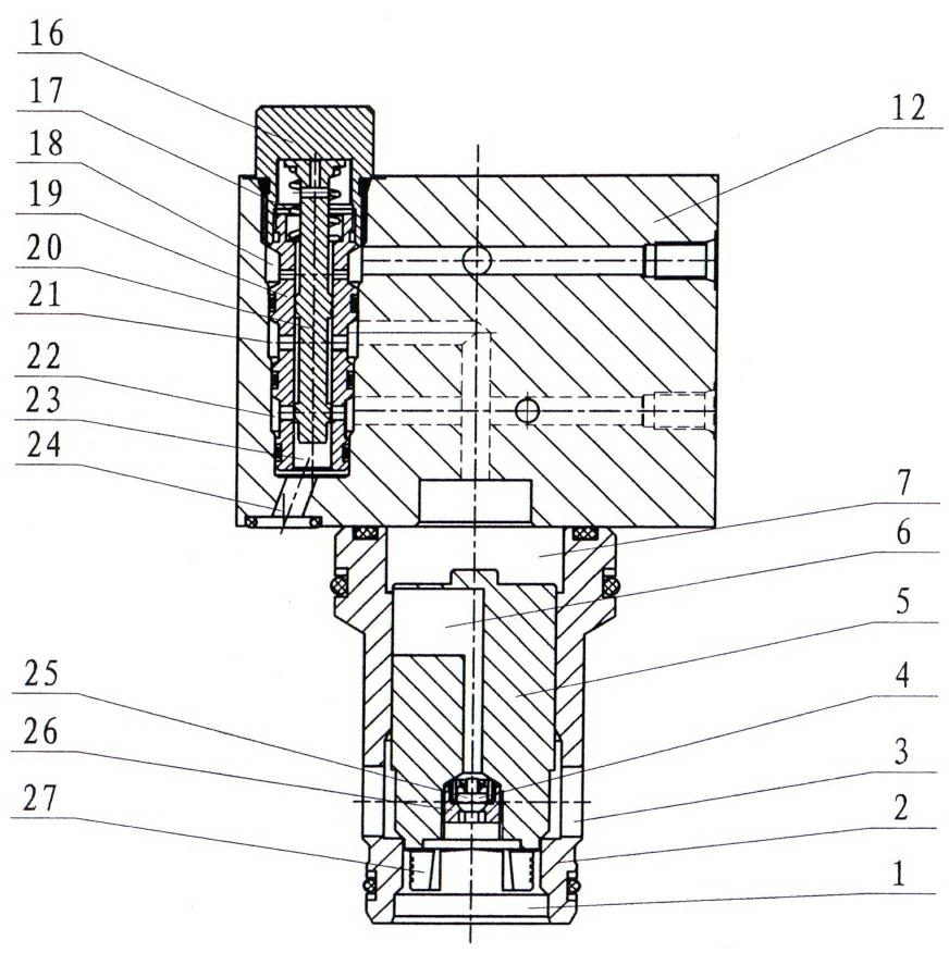 High-flow hydraulic feedback pilot control plug-type proportion throttle valve system