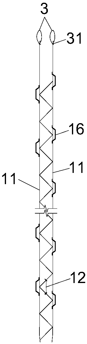 Retaining-wall reinforcement cage for traversing underground pipelines and construction method thereof