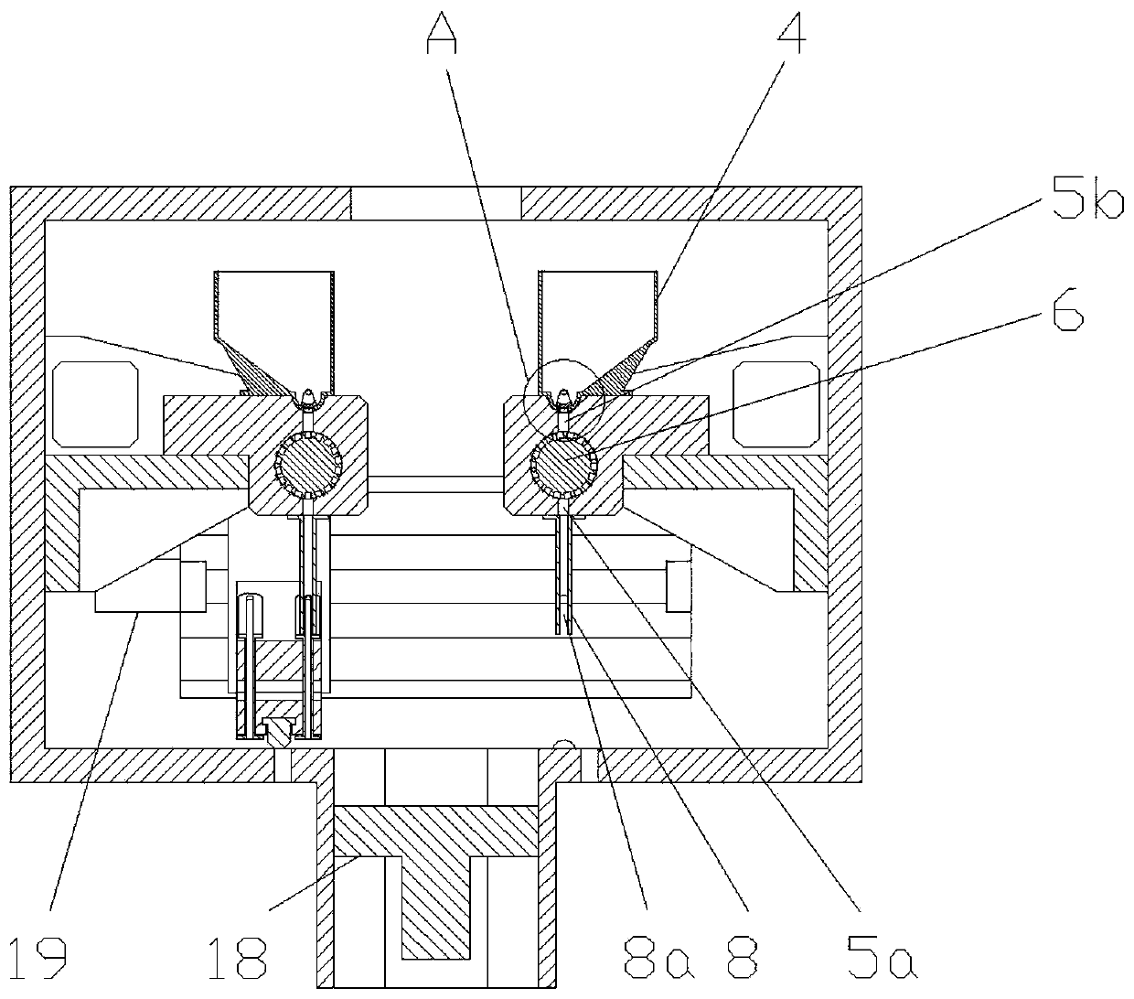 Two-way powder laying device for additive manufacturing