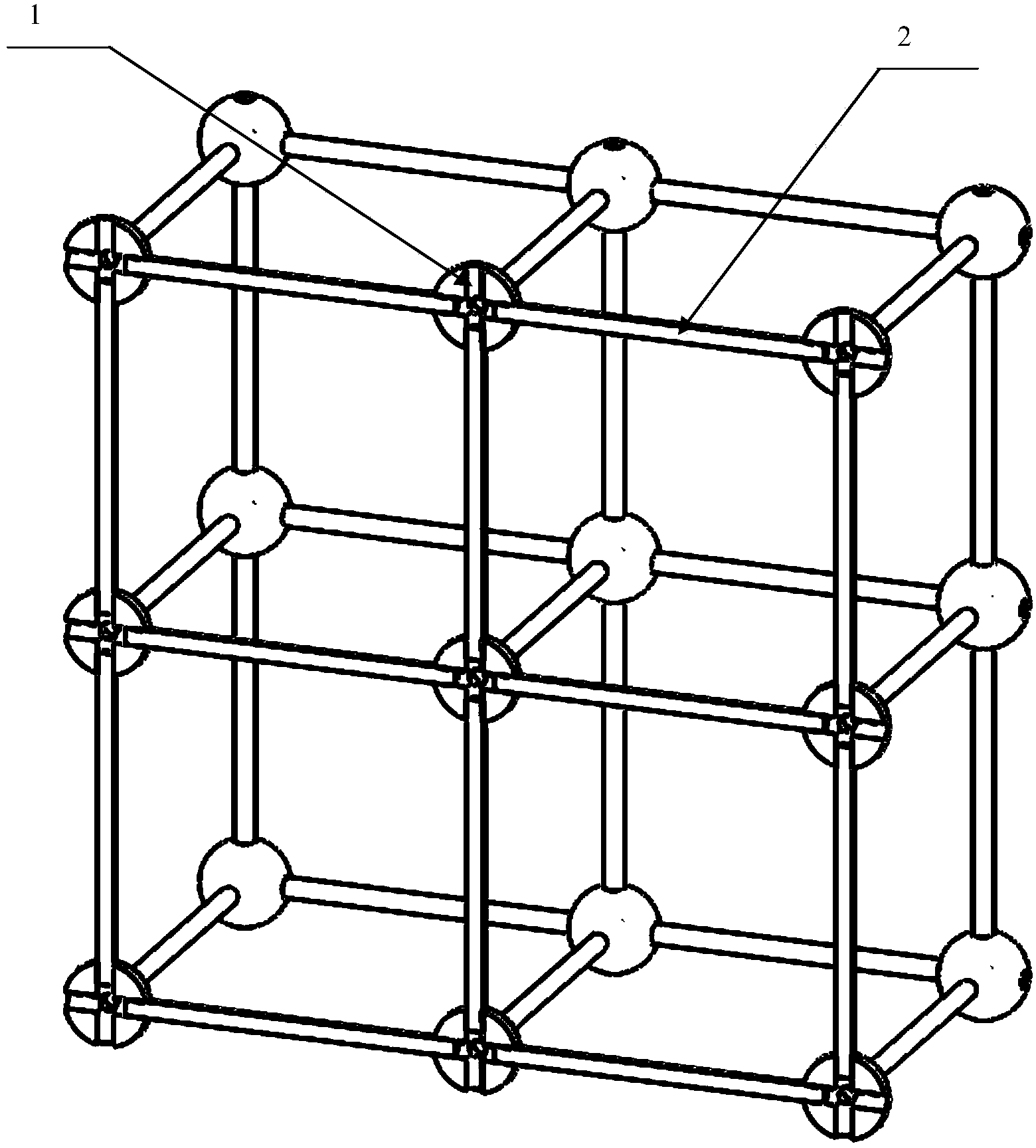 Camera three-dimensional truss calibrating target for automotive visual detection system