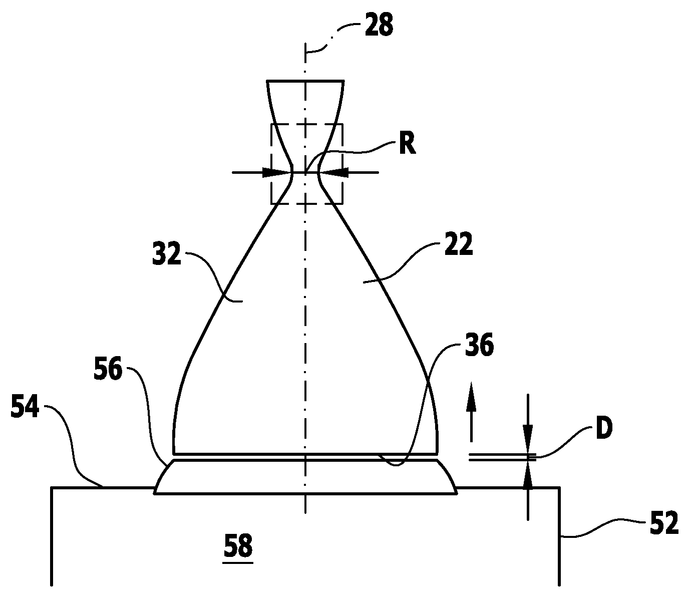 Engine apparatus and method for reducing a side load on a flying object