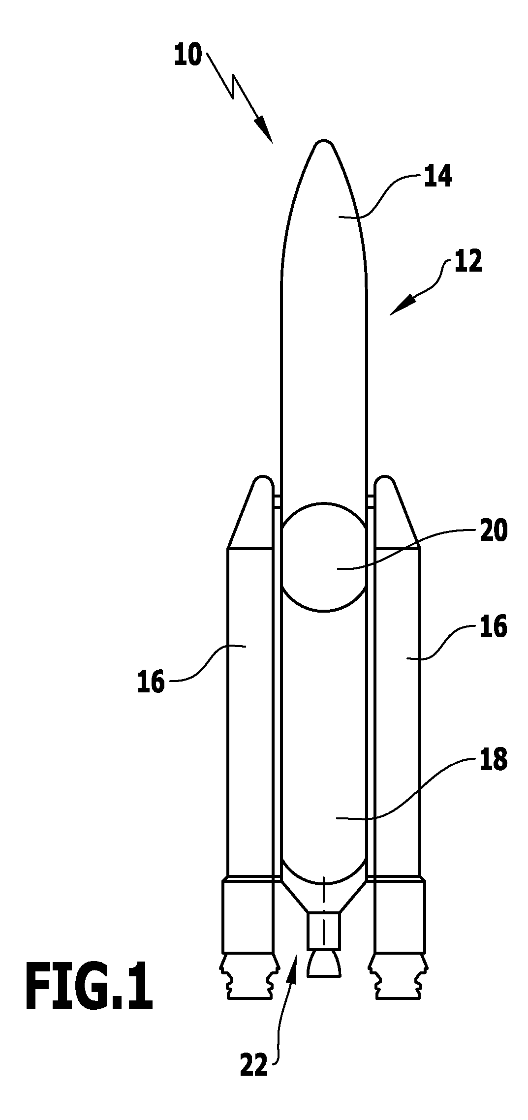 Engine apparatus and method for reducing a side load on a flying object