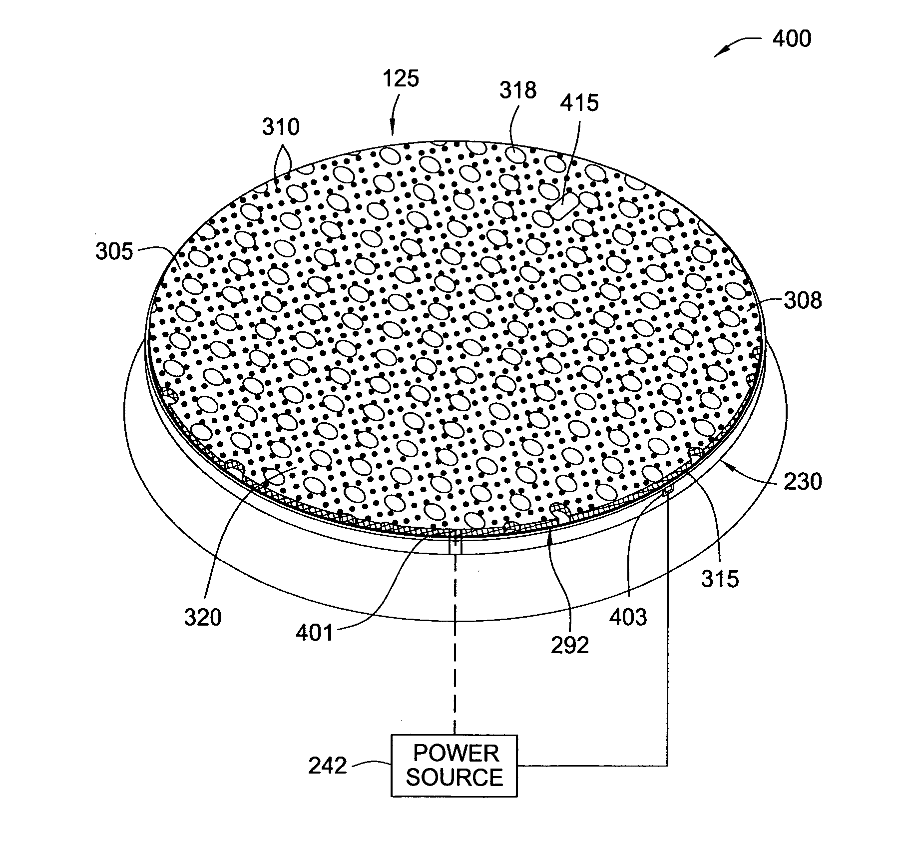 Conductive pad design modification for better wafer-pad contact