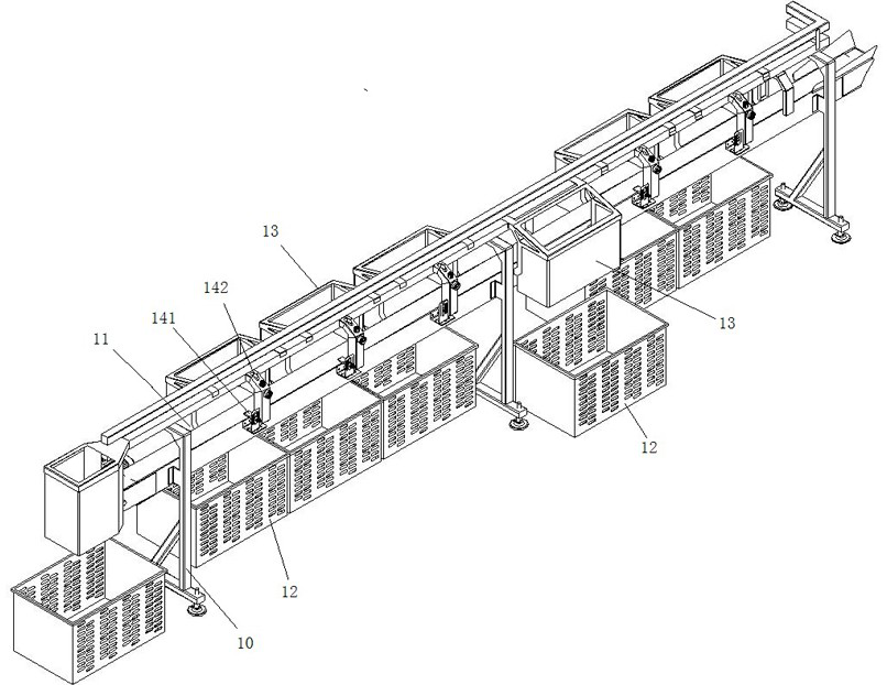 Recycled plastic bottle sorting device and sorting system