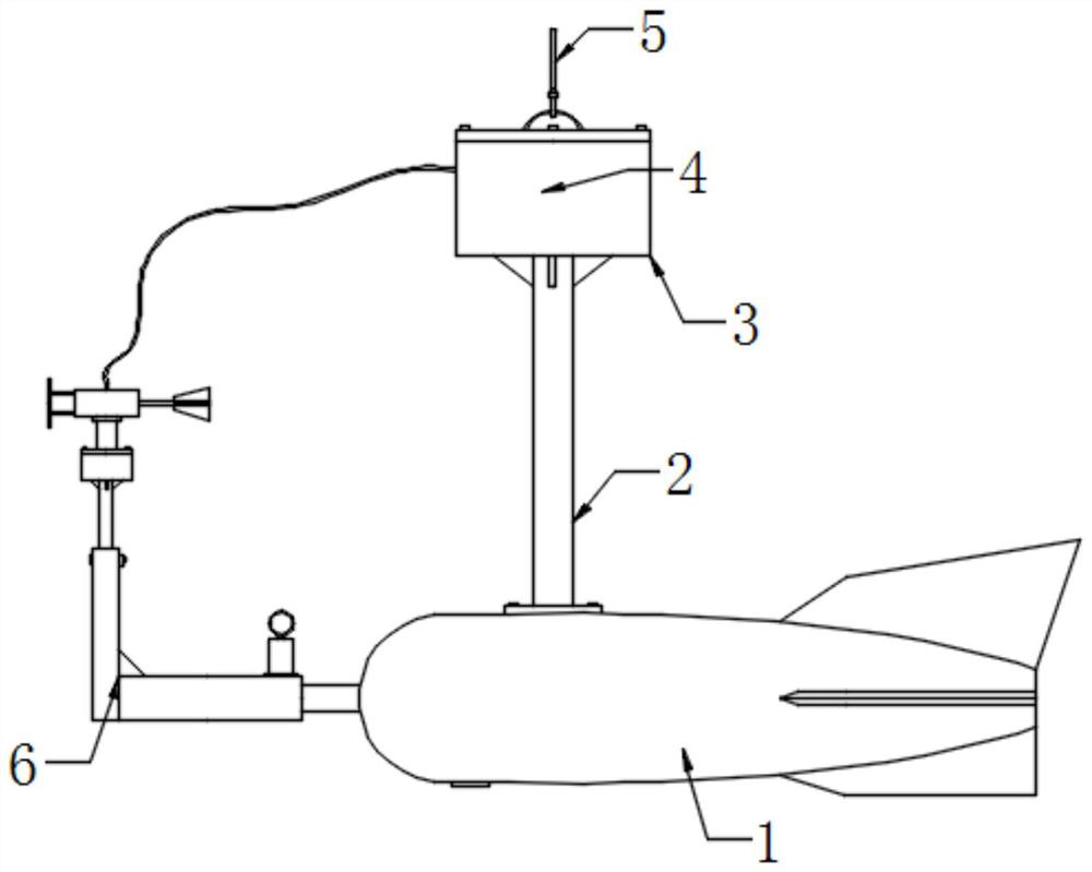 Water flow testing device for hydrometric cableway of hydrometric station