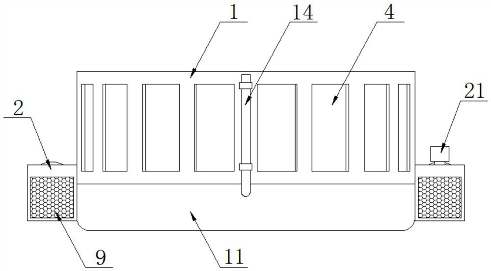 Garbage salvage device for municipal landscape pool