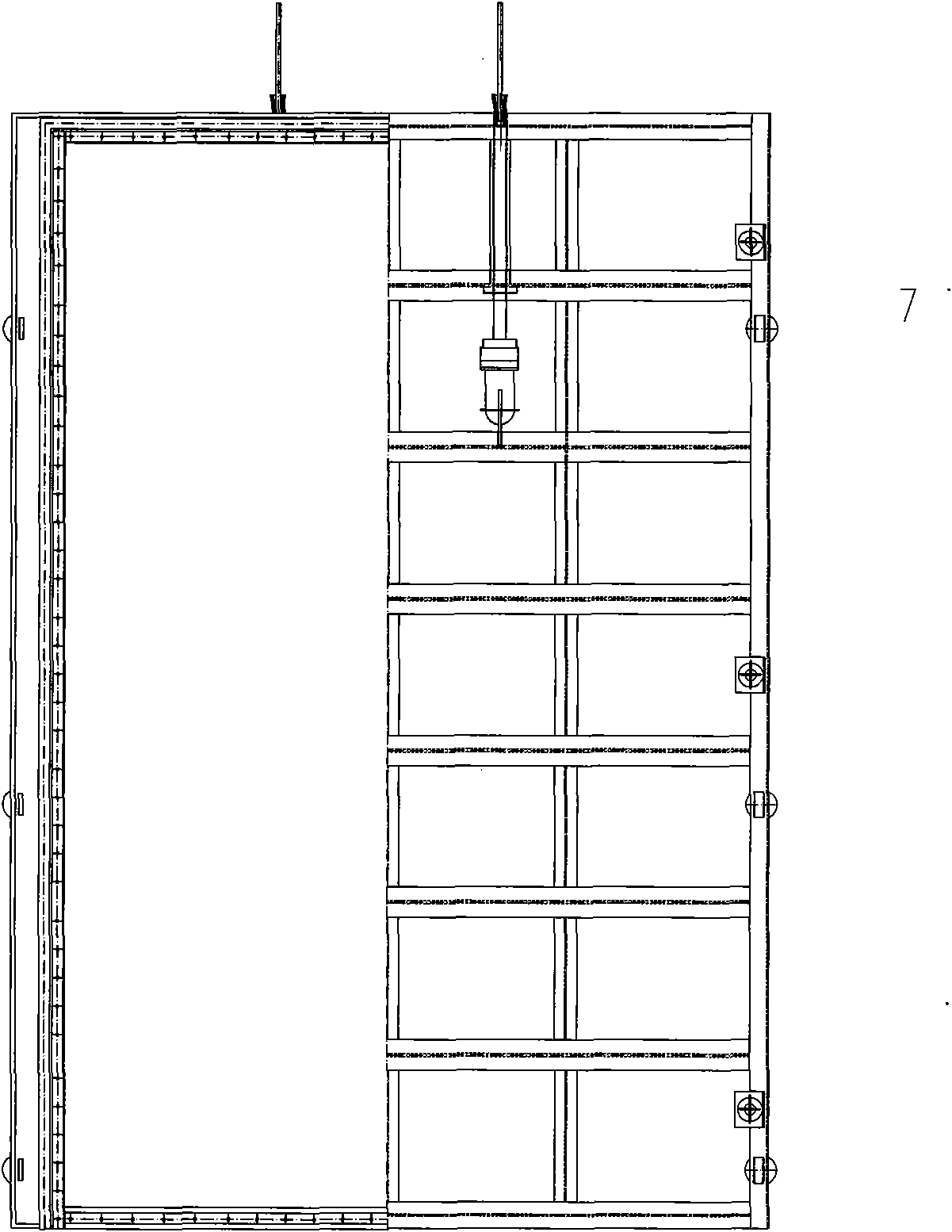 Water stop rubber protection device for flat steel gate