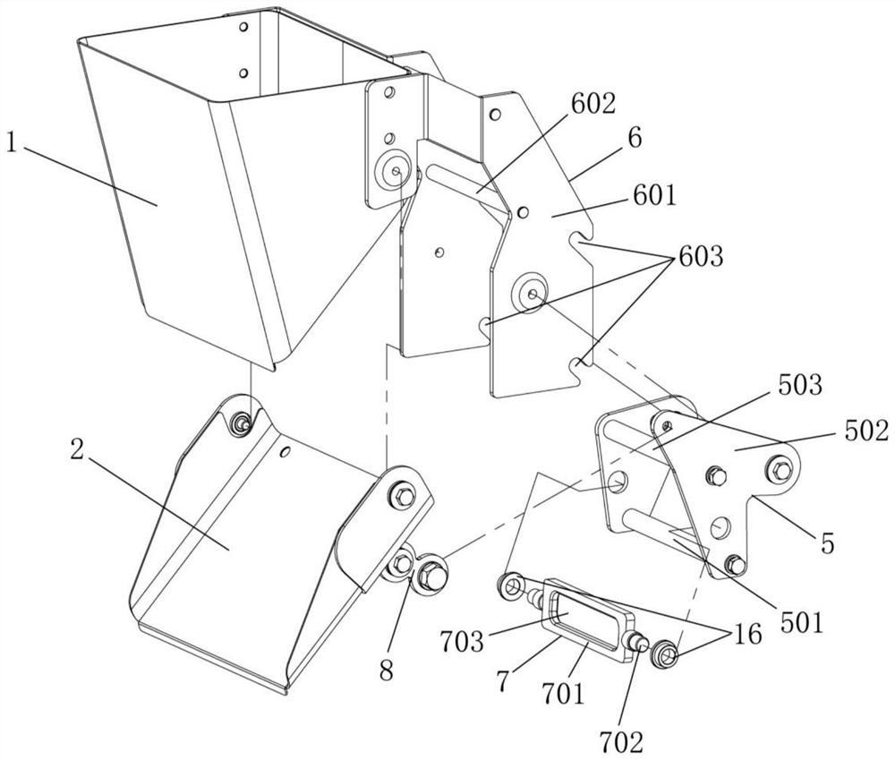 Hopper device for spring-free microcomputer combined scale