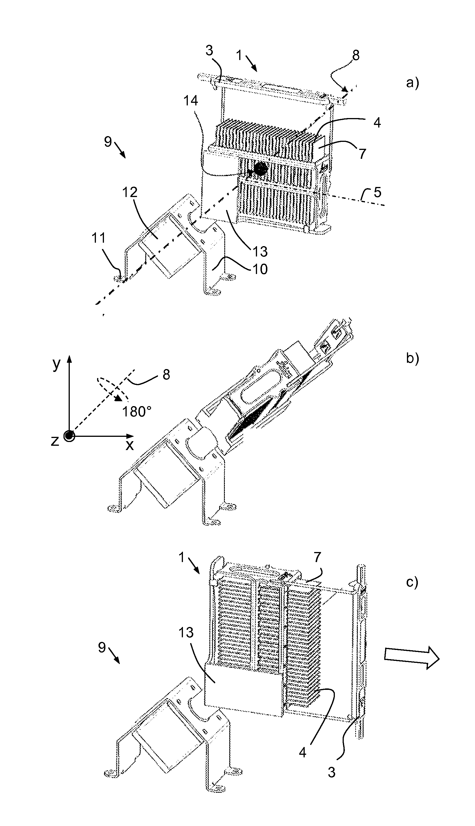 Apparatus and method for turning racks