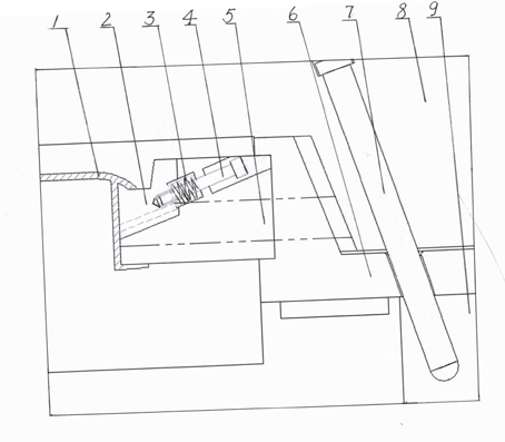 Slide disengaging structure