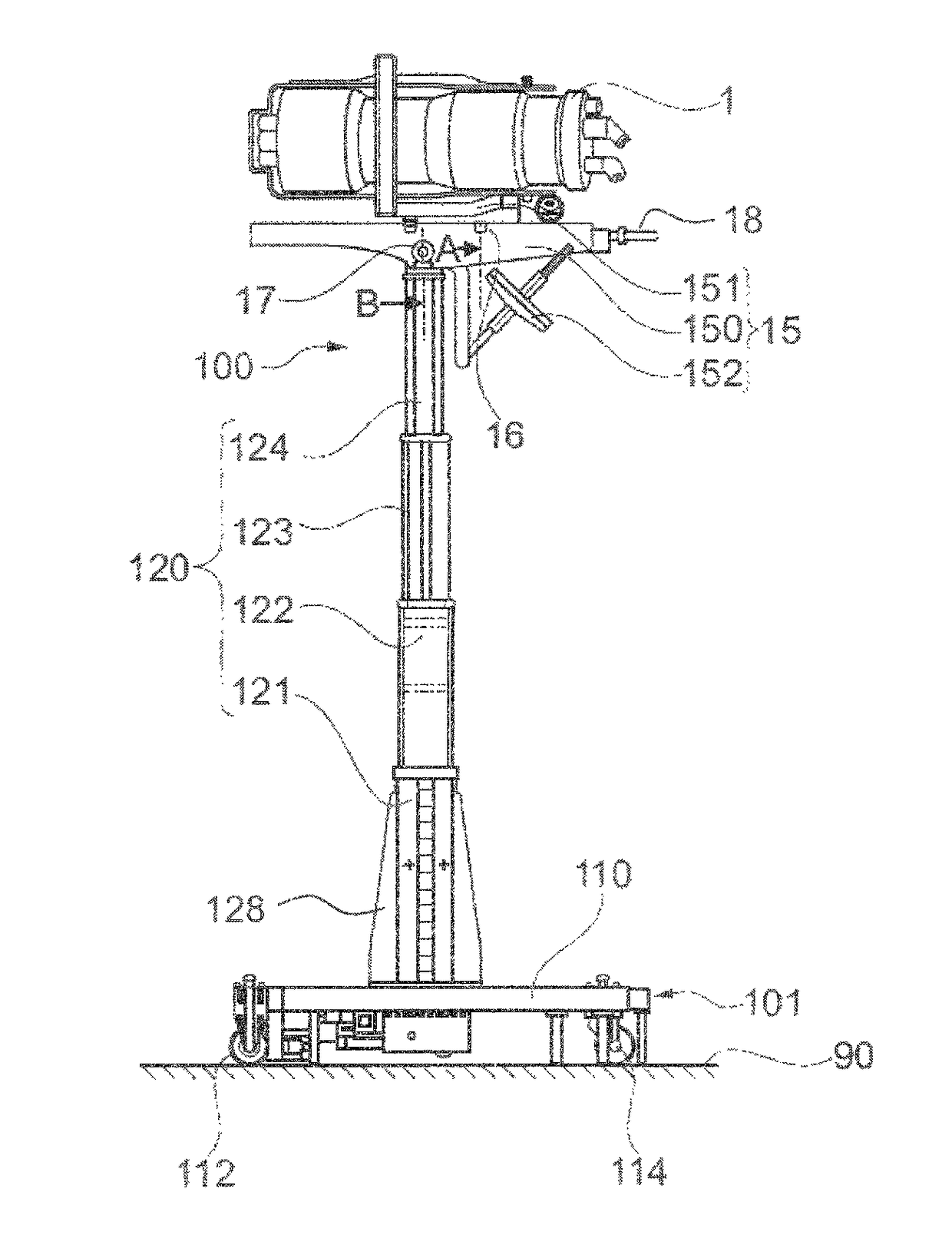 Turbine part replacing apparatus