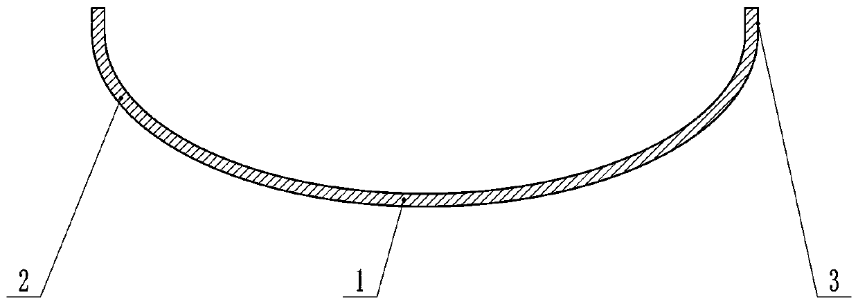 Production process of elliptical head or dish-shaped head