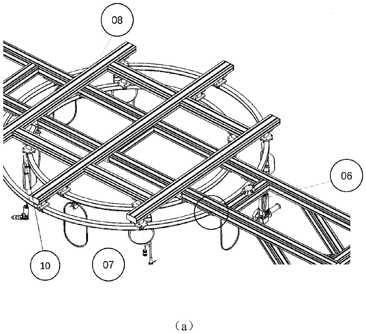 Multifunctional integration device capable of riveting conical cabin section