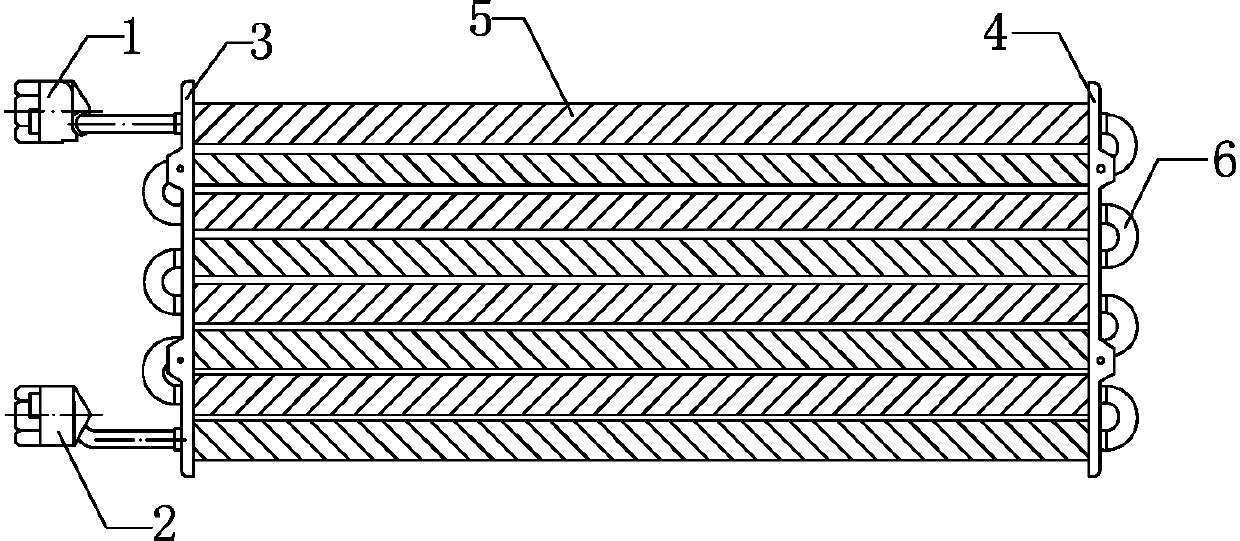 Three-dimensional inner and outer finned tube cold and heat exchanger for air conditioner