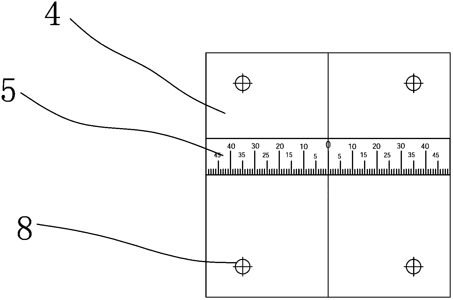 Marking device for allowance lines and inspection lines in hull construction