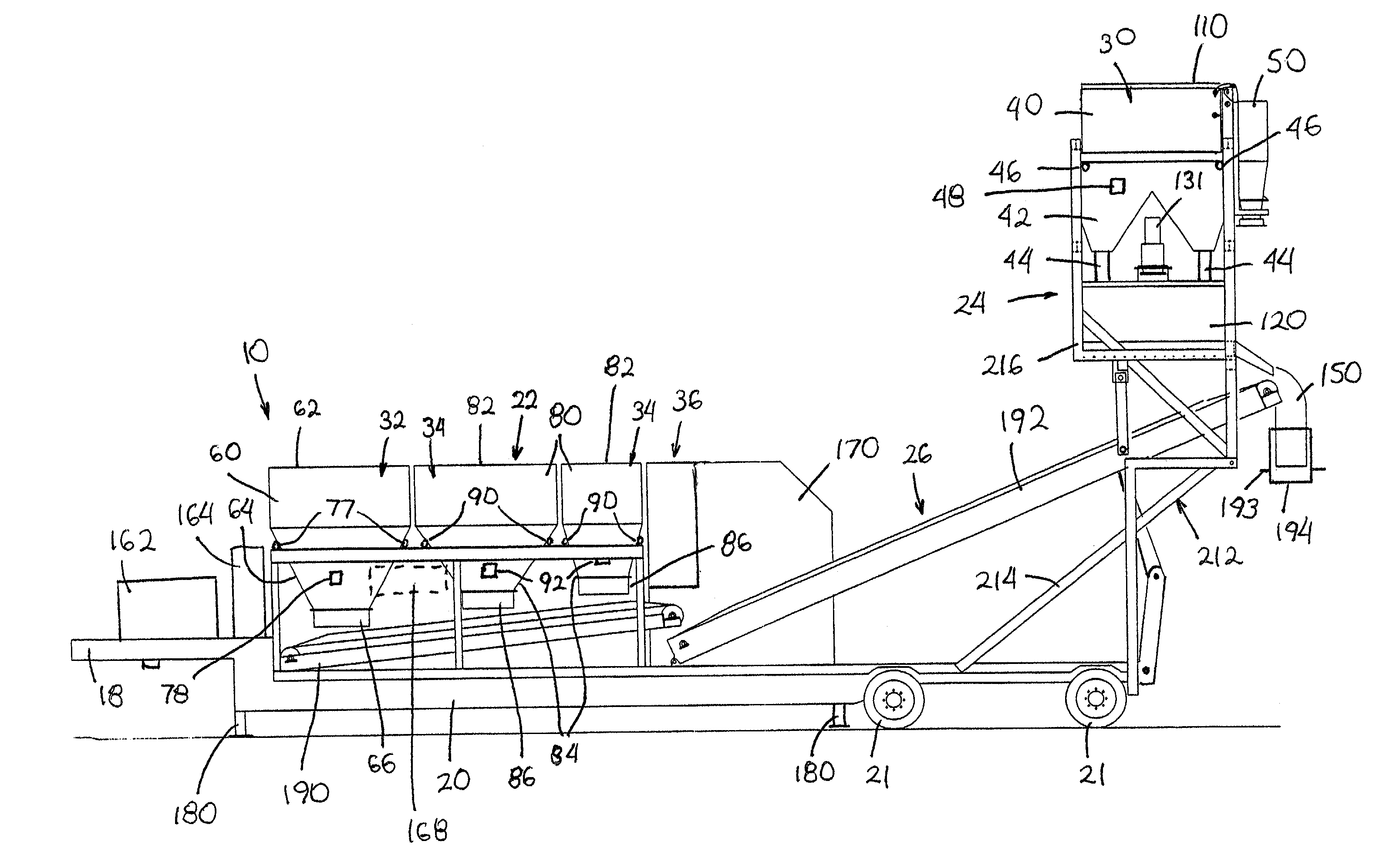 Portable concrete plant