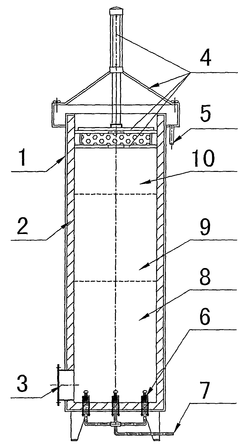 Waste cracking furnace with low energy consumption