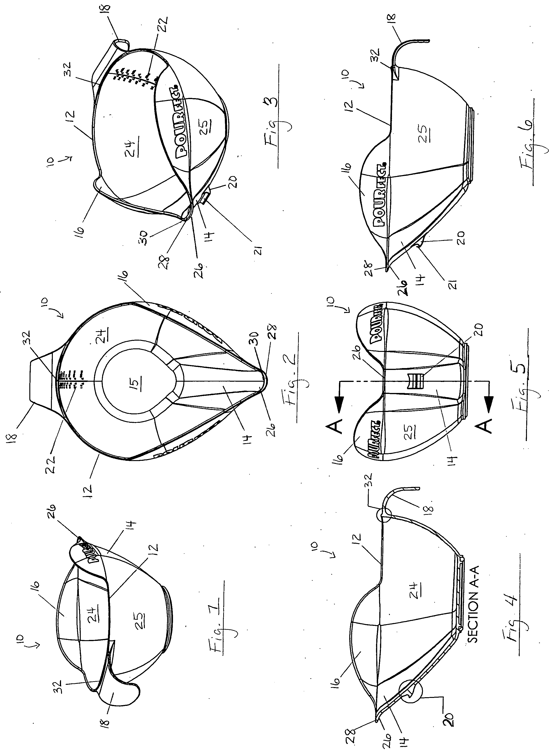 Spill-resistant measuring, mixing, and pouring bowl