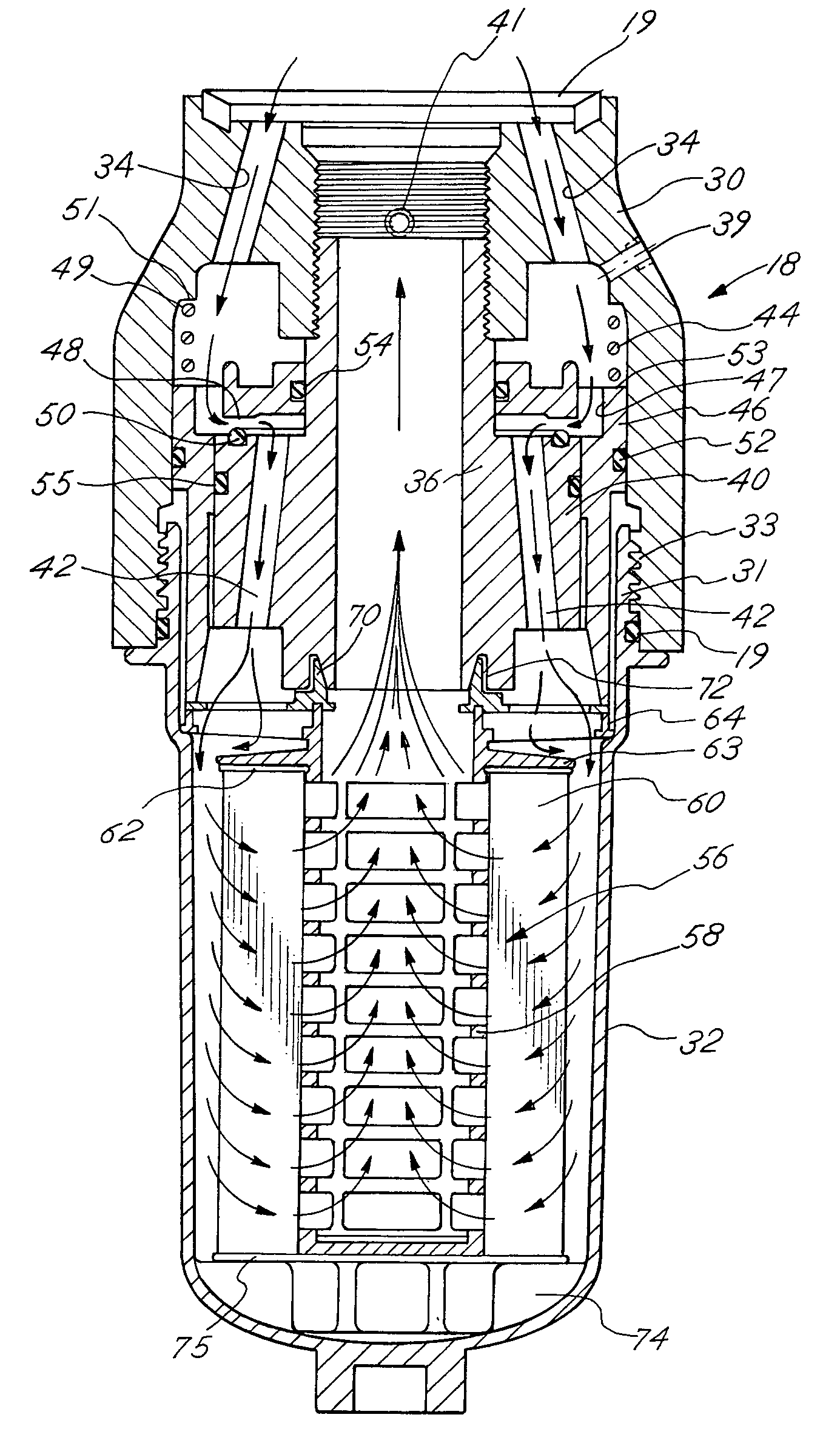 Fuel dispenser filter with removable filter media