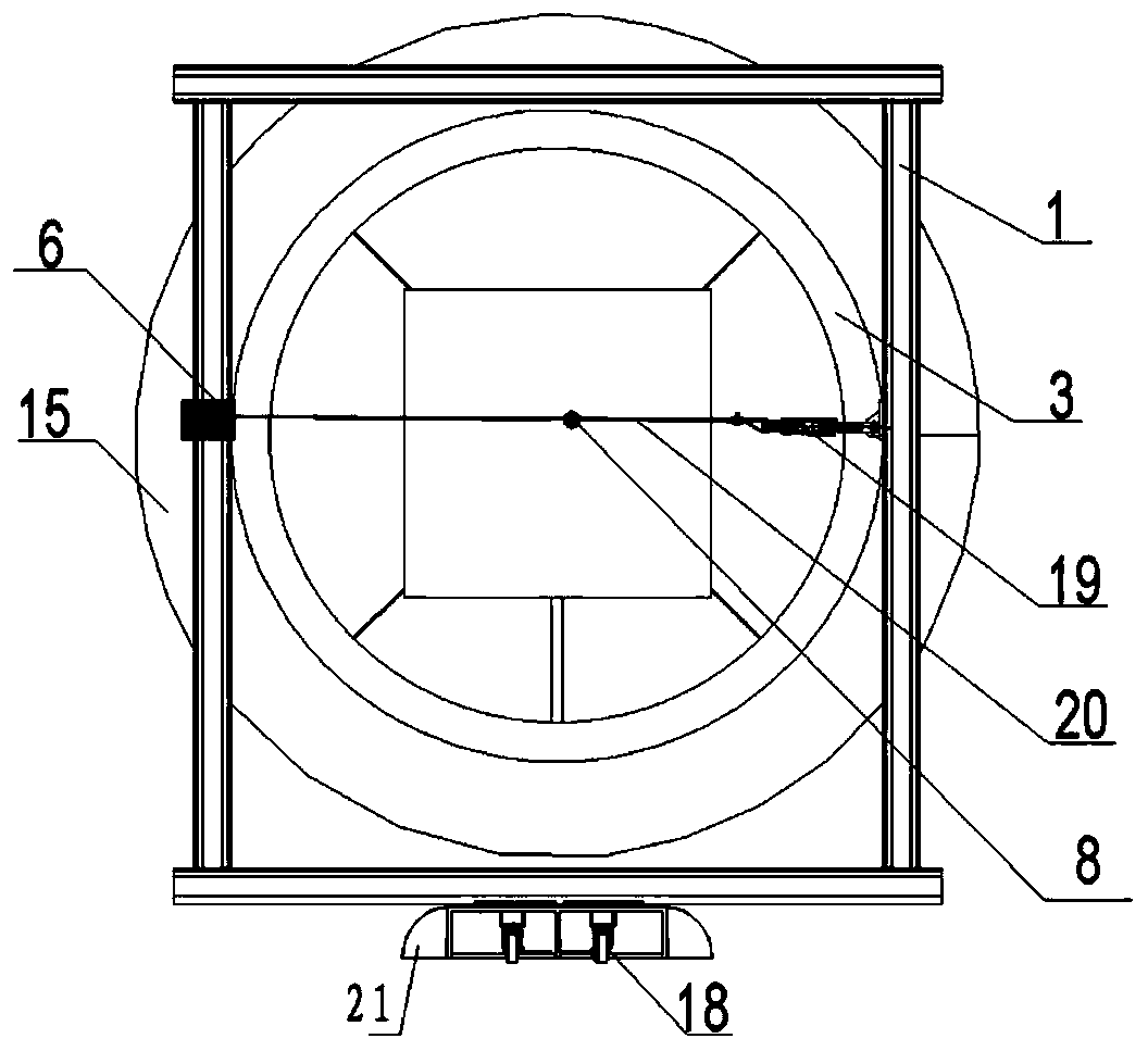 Test device for dynamic characteristics of low-speed wind tunnel aerial refueling hose-taper sleeve