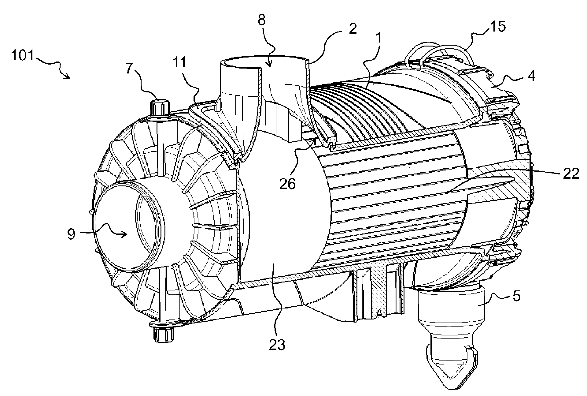 Filter arrangement and method for producing a filter receptacle