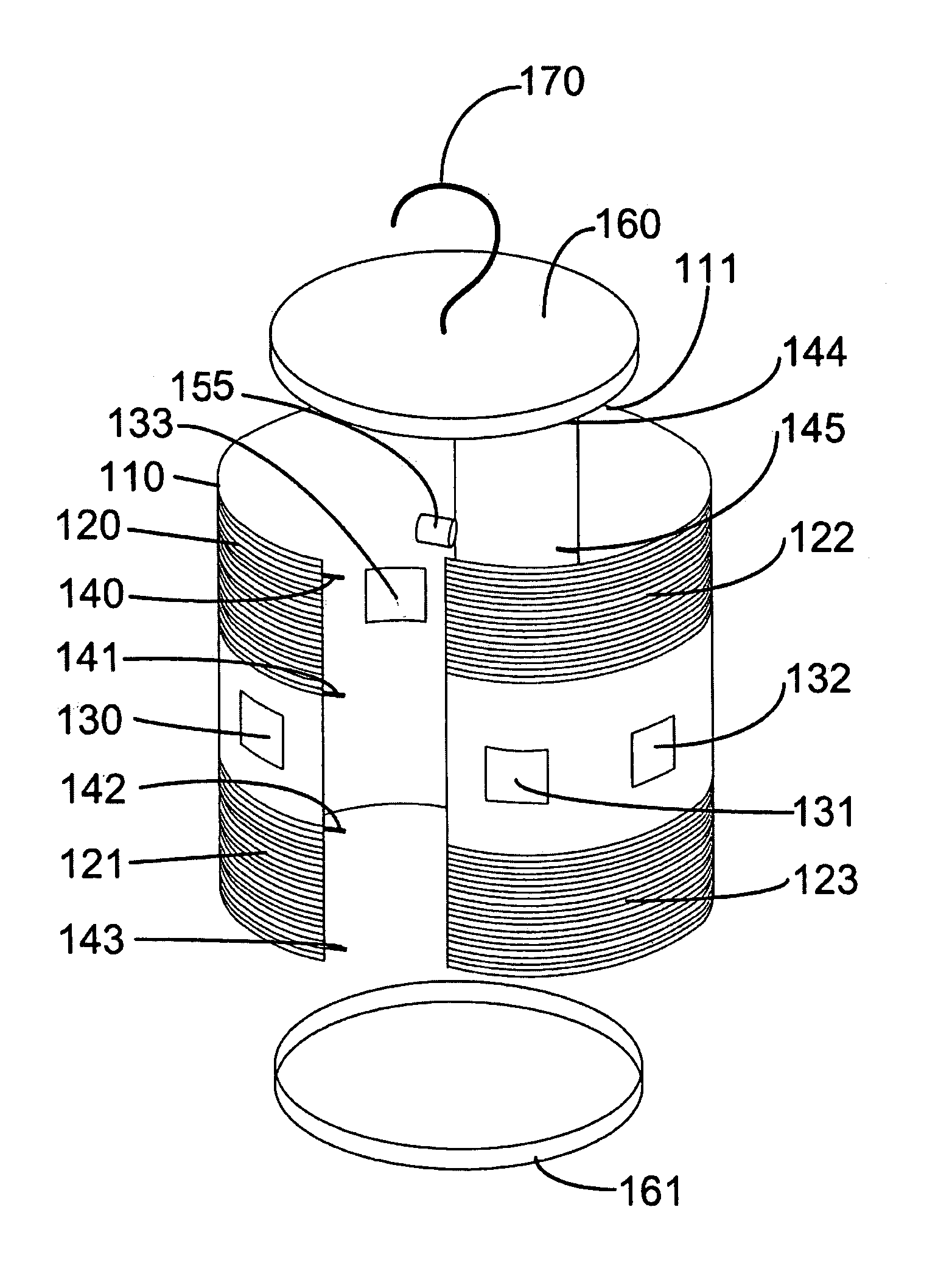 Easily disassembled navel orangeworm egg trap apparatus