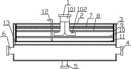 Synchronous oil separation and cooling device for air compressor