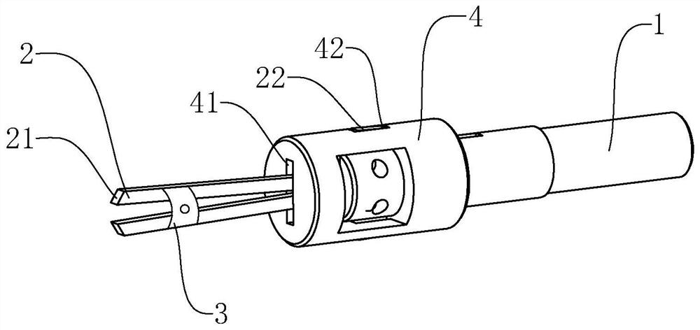 Air conditioner stop valve inner hole deburring device