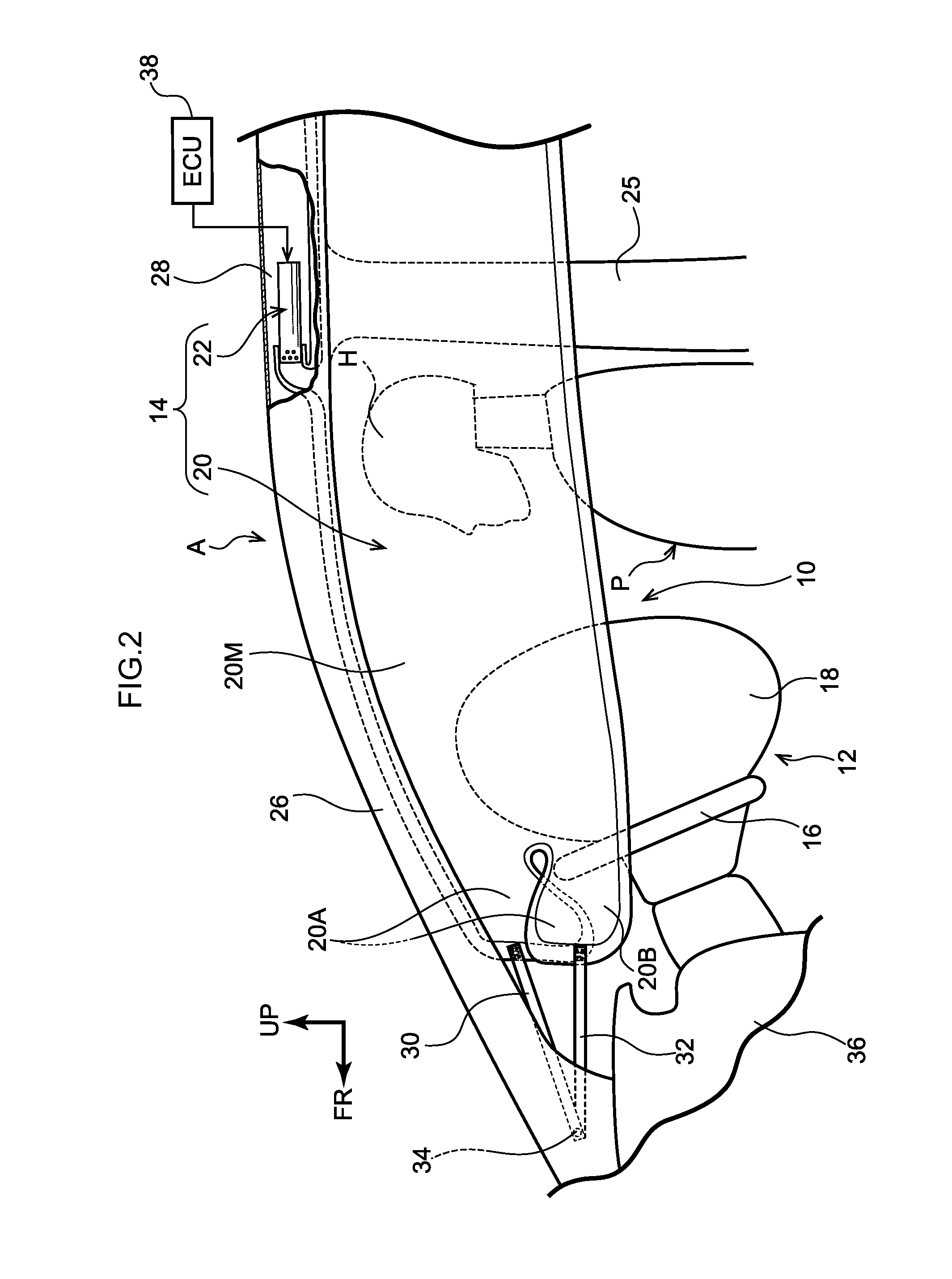 Curtain airbag device and occupant protecting device