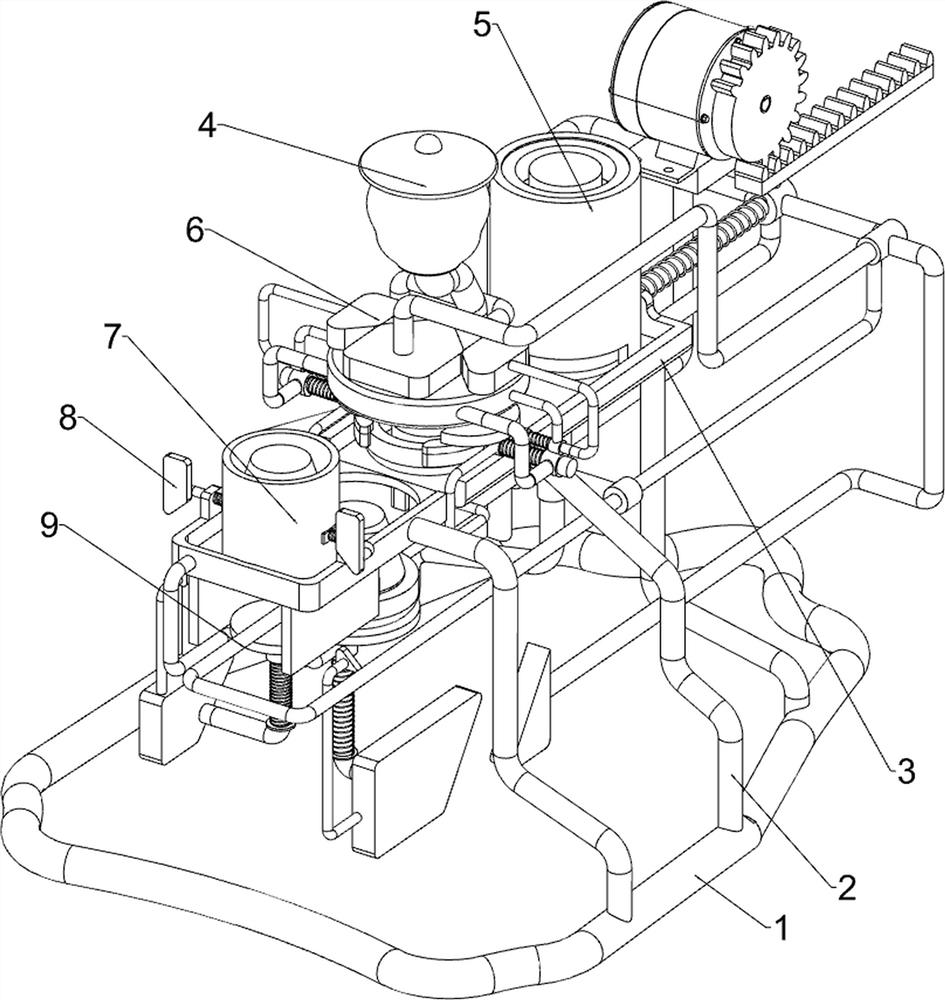 Garbage can opening coloring all-in-one machine