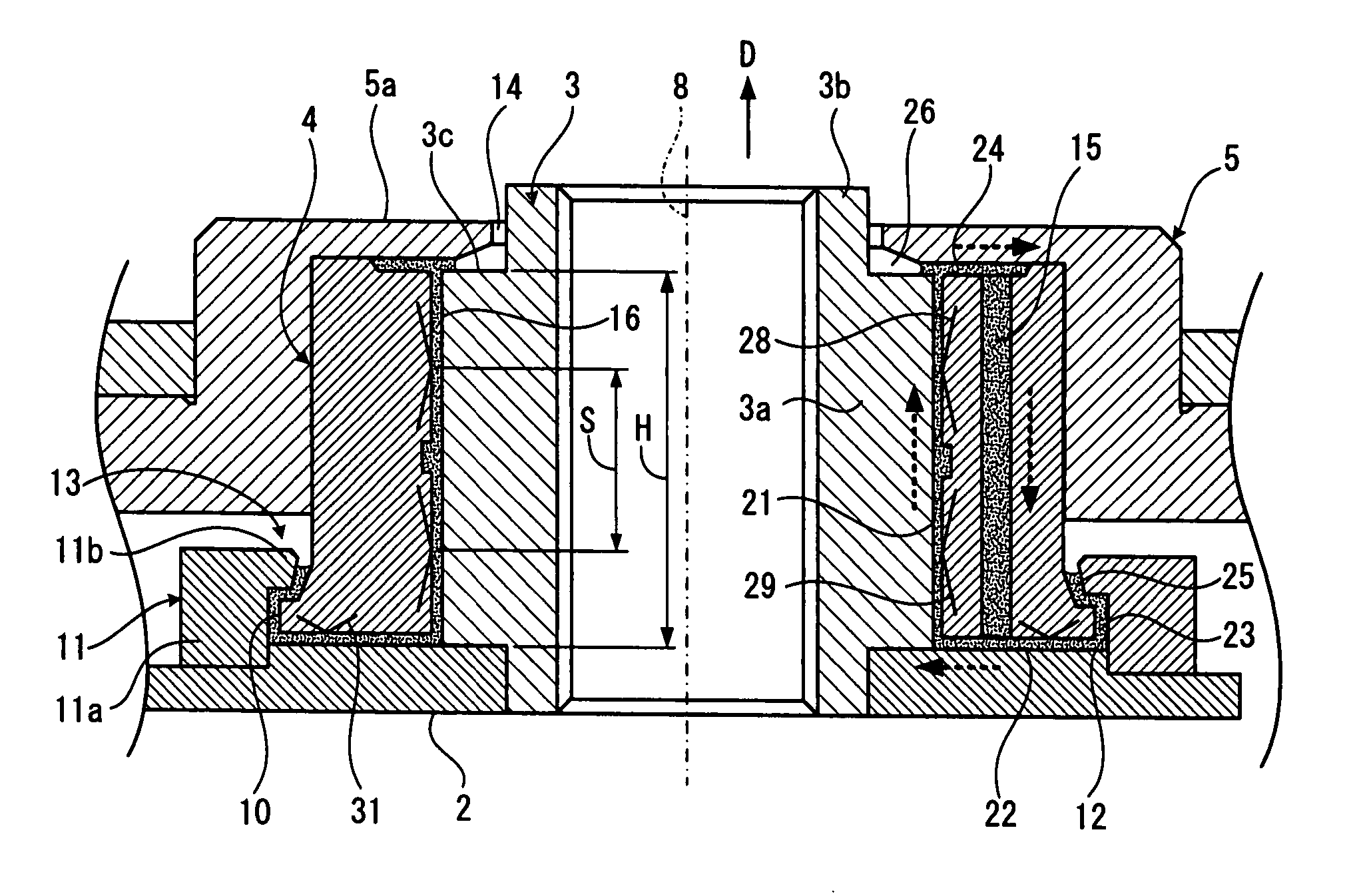 Hydrodynamic bearing device, spindle motor including the same, and recording and reproducing apparatus