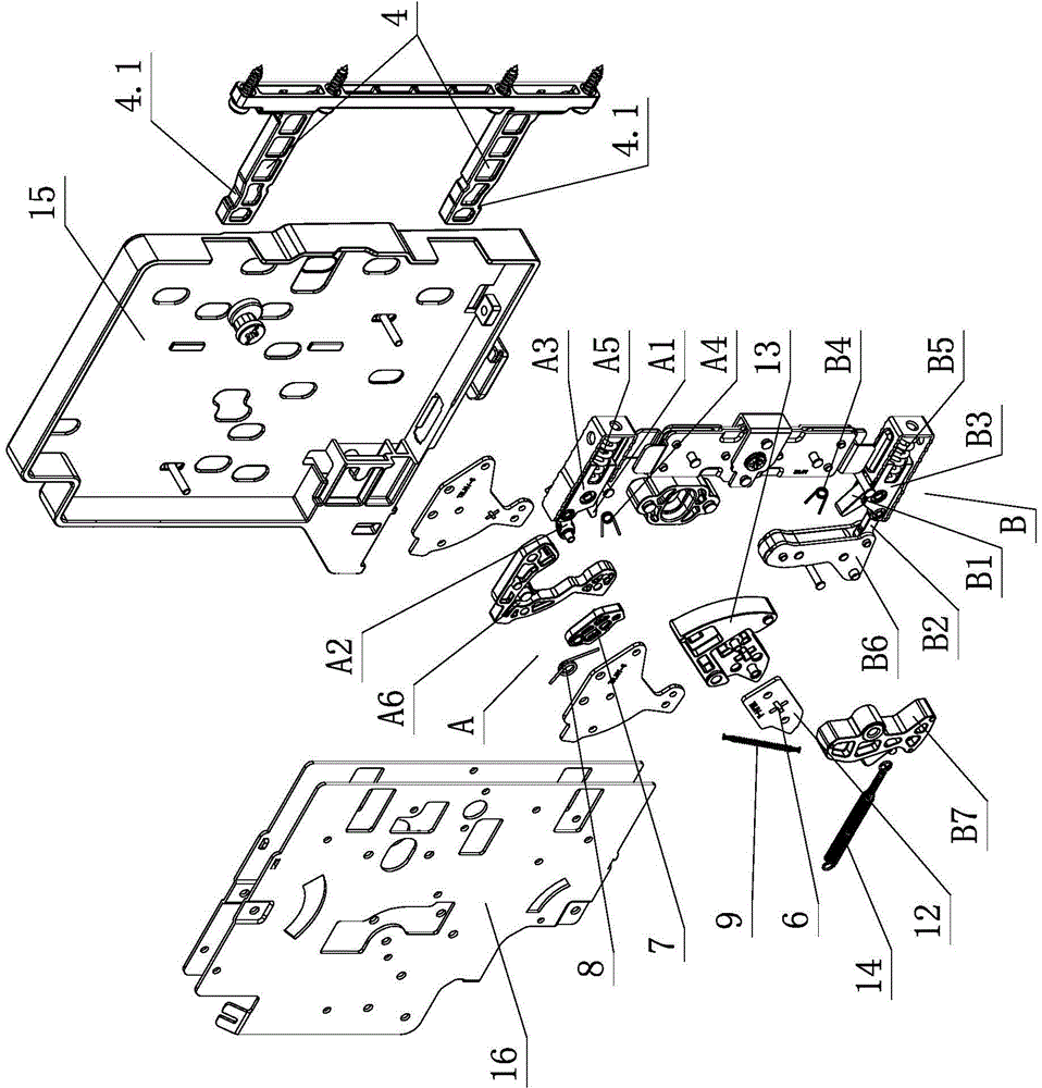 Locking and separating structure for front panel of drawer