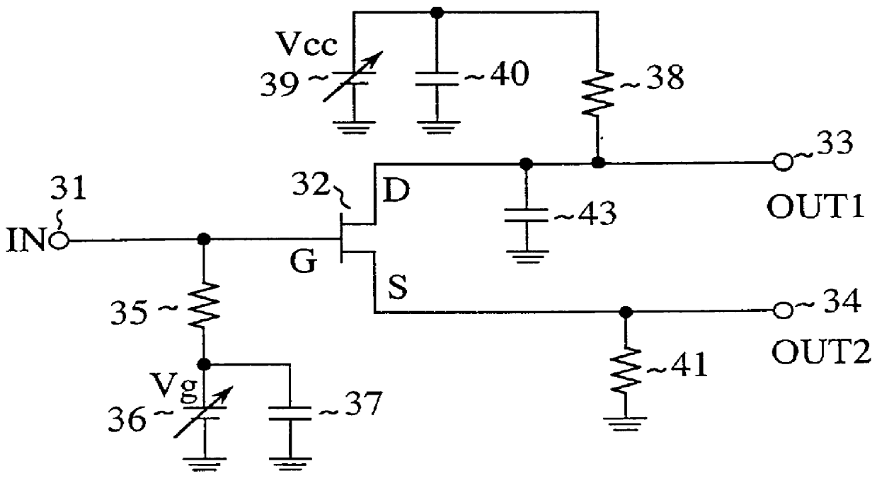 Unbalance-to-balance converter utilizing a transistor