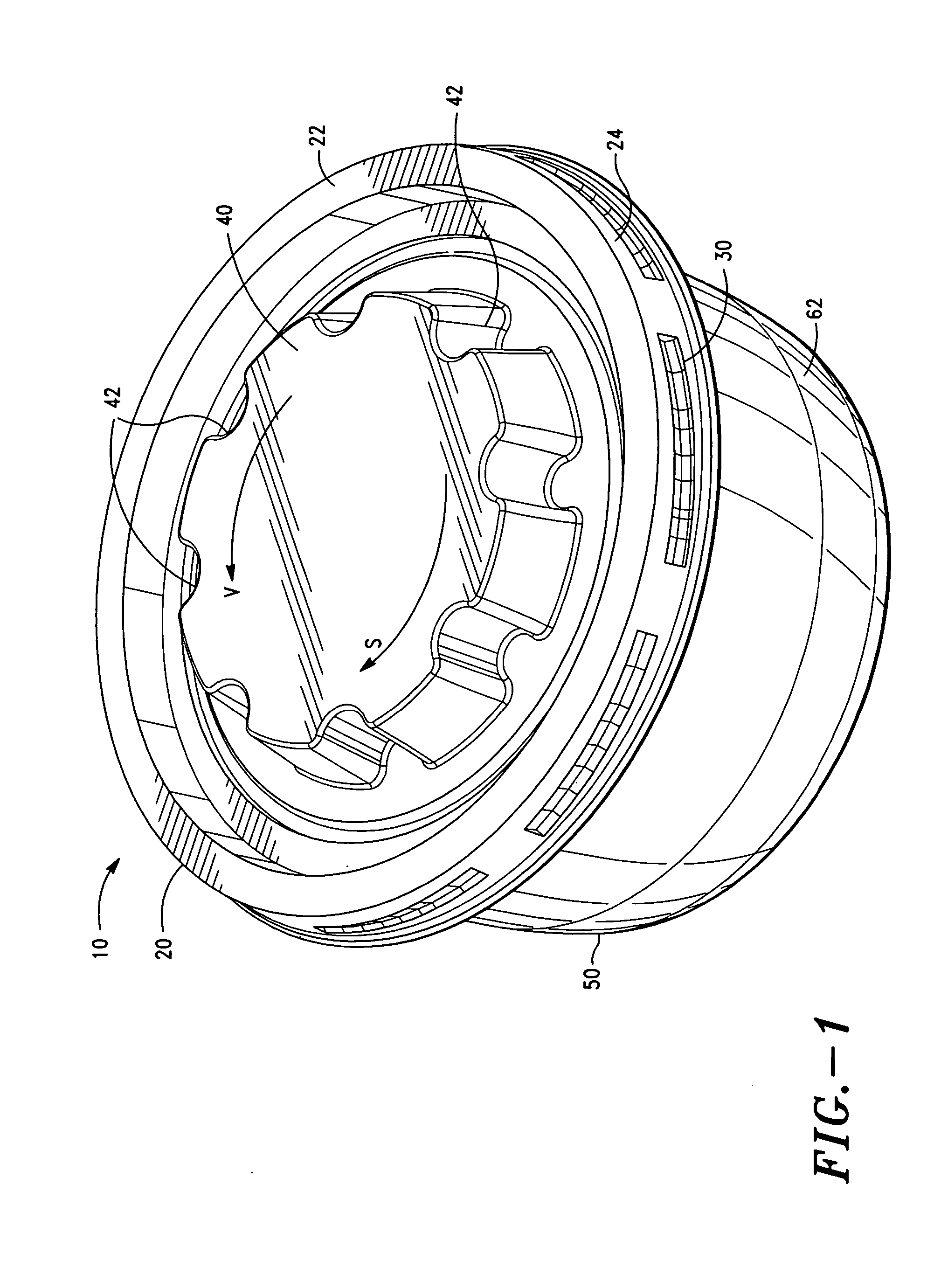 Ventable spin lock container