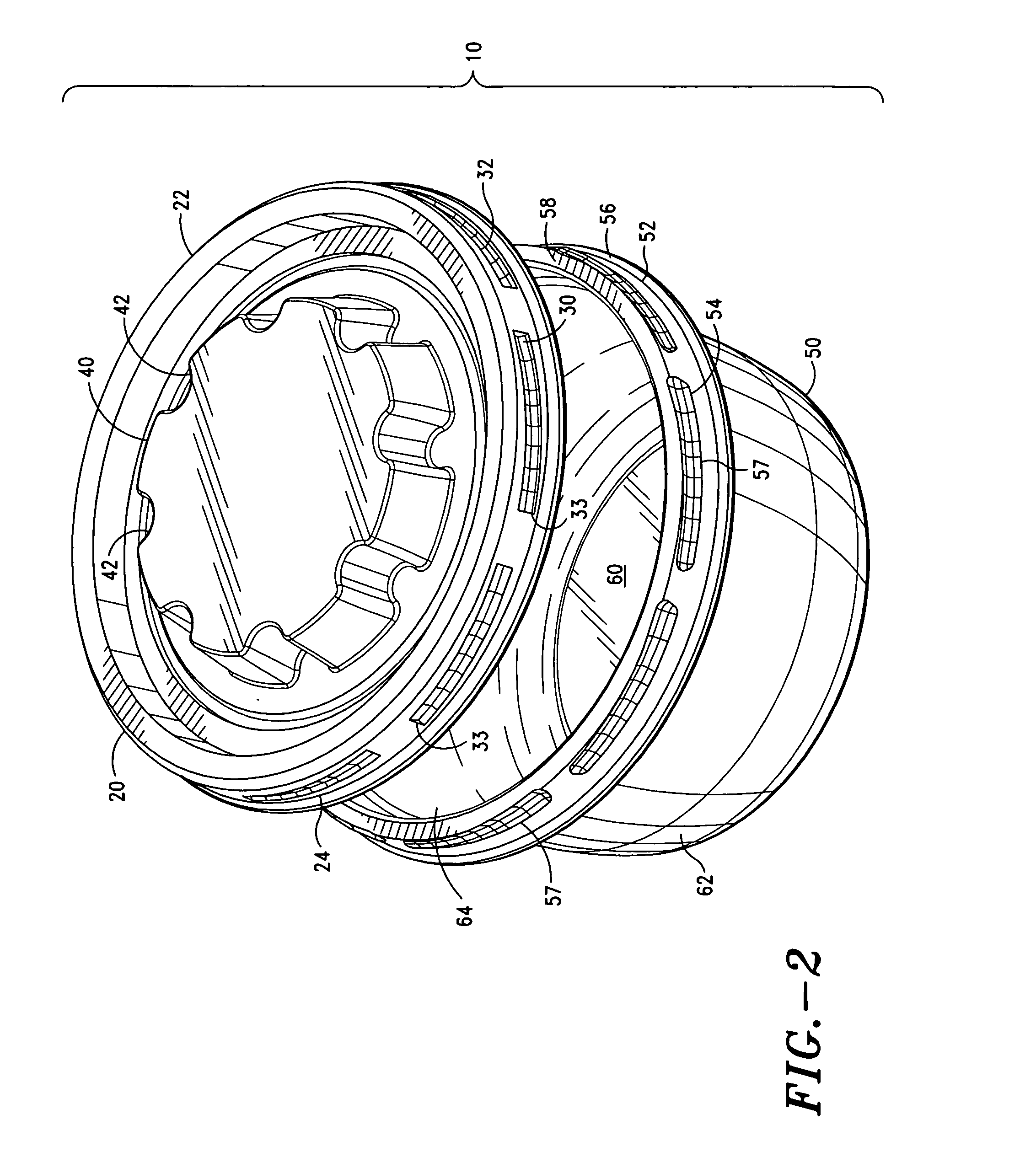 Ventable spin lock container