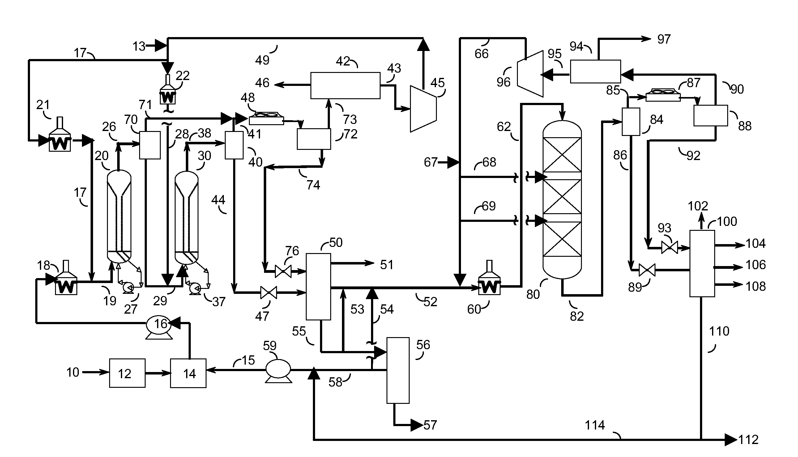 Coal conversion process and products, comprising two direct ebullated bed liquefaction stages and a fixed bed hydrocracking stage