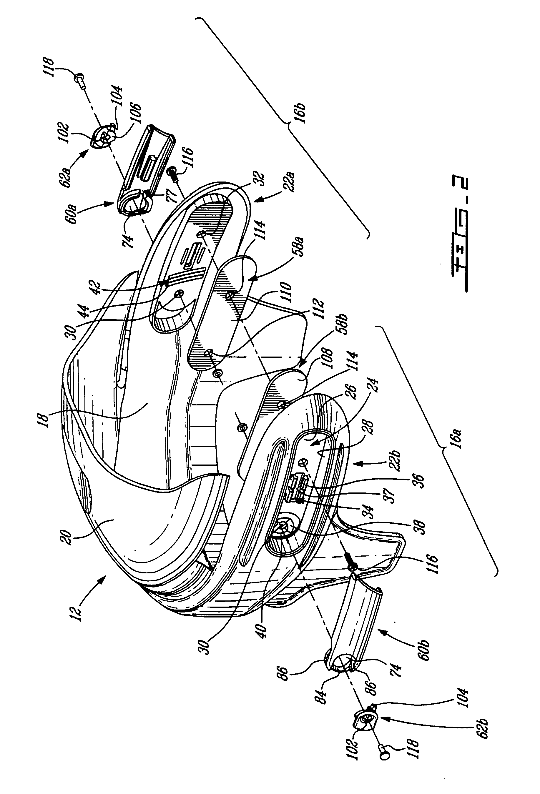 Adjustment mechanism for a helmet