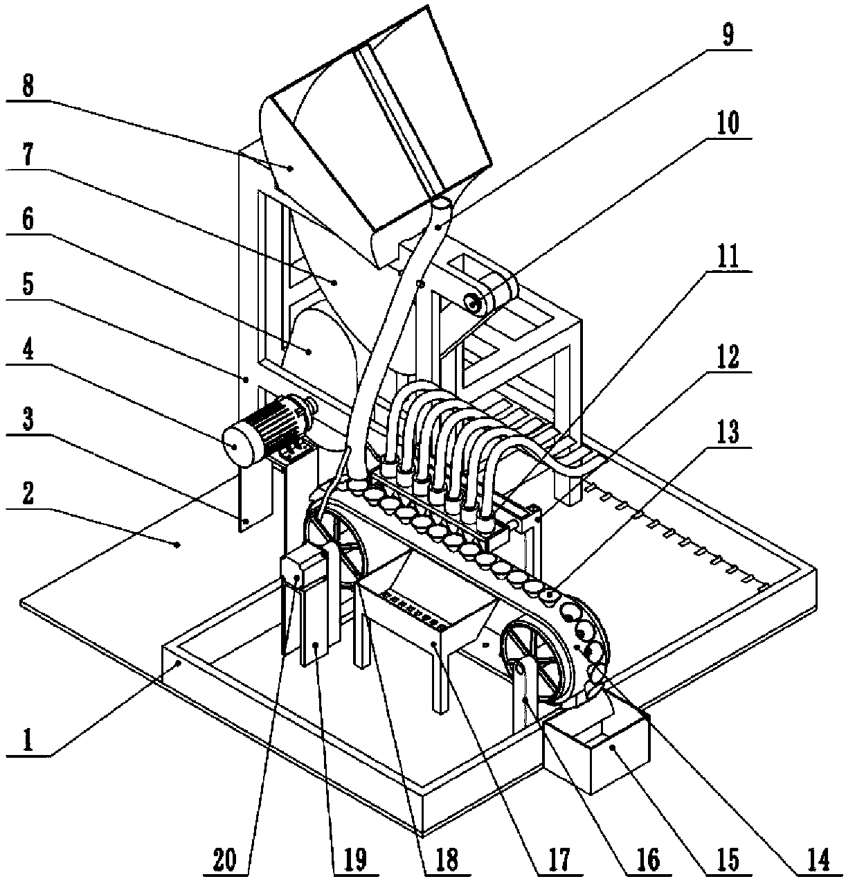 A kind of strawberry automatic destemming device