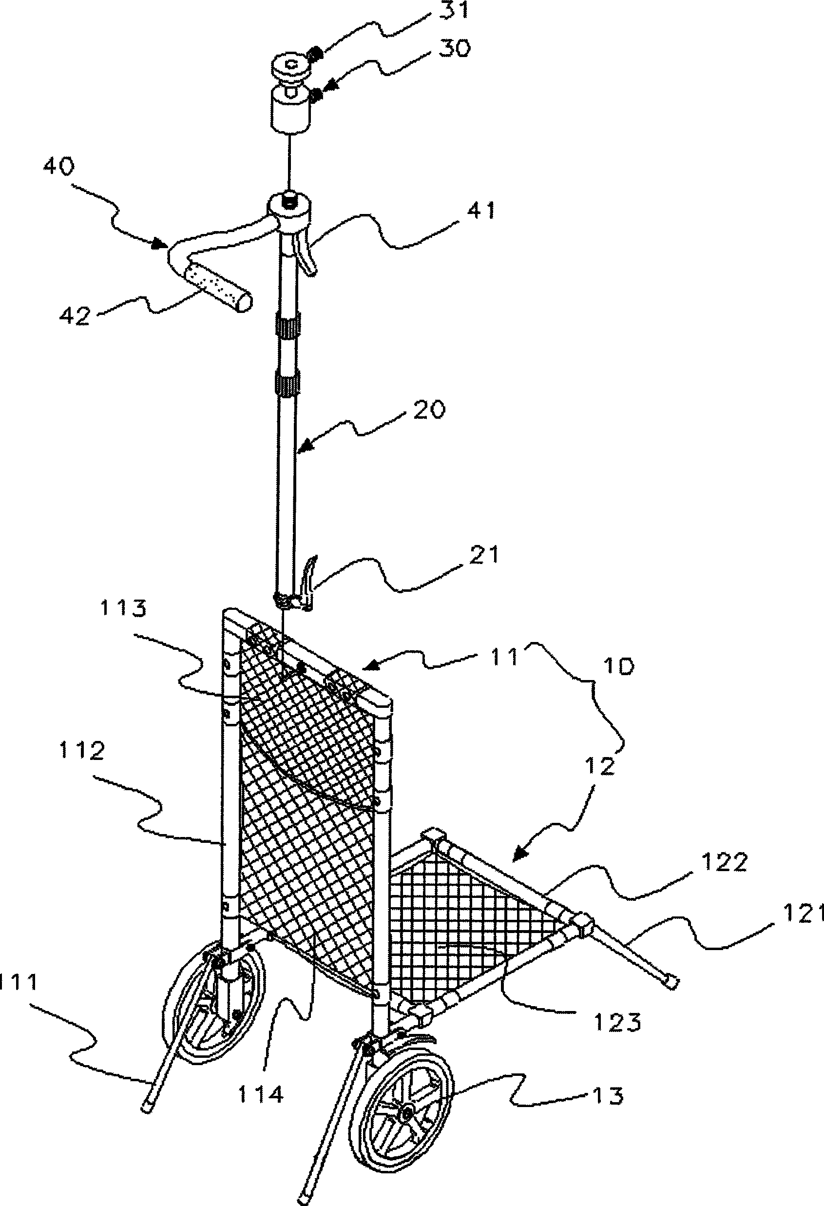 Photograph hand buggy structure