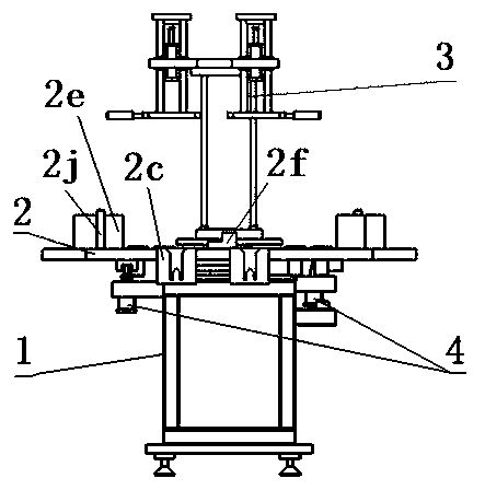 Double-station assembly table for rotary automobile front slide column