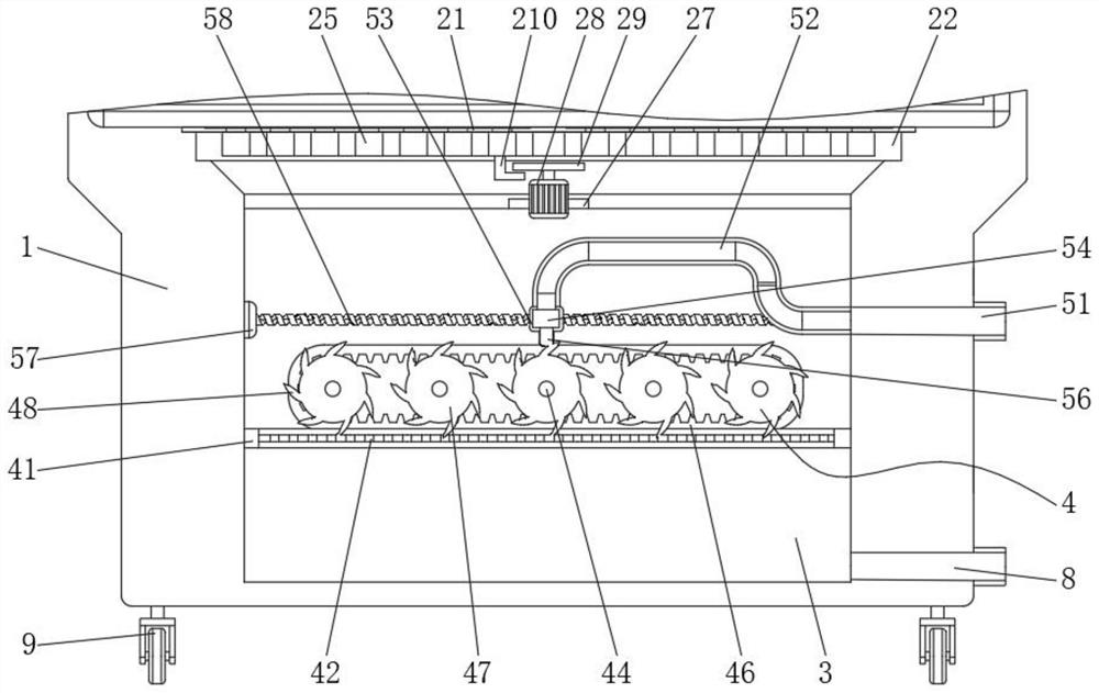 Waste recovery mechanism of hardware building material grinding device and working method of waste recovery mechanism